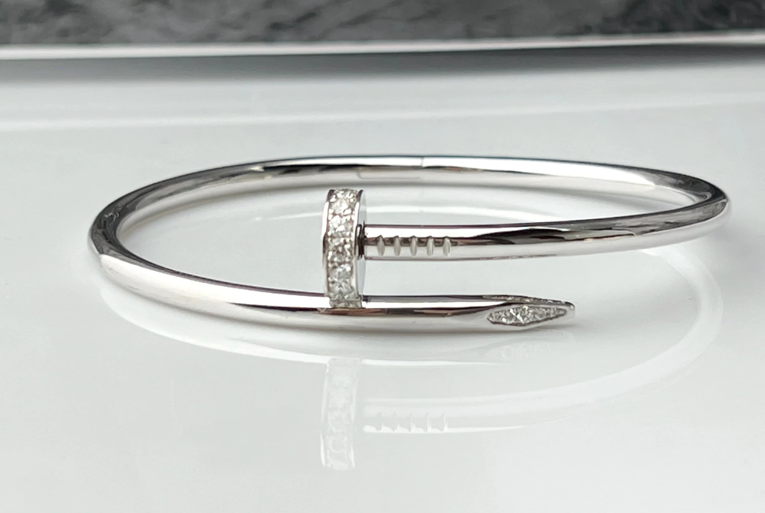 Браслет з діамантами "Шато" з білого золота  (18)