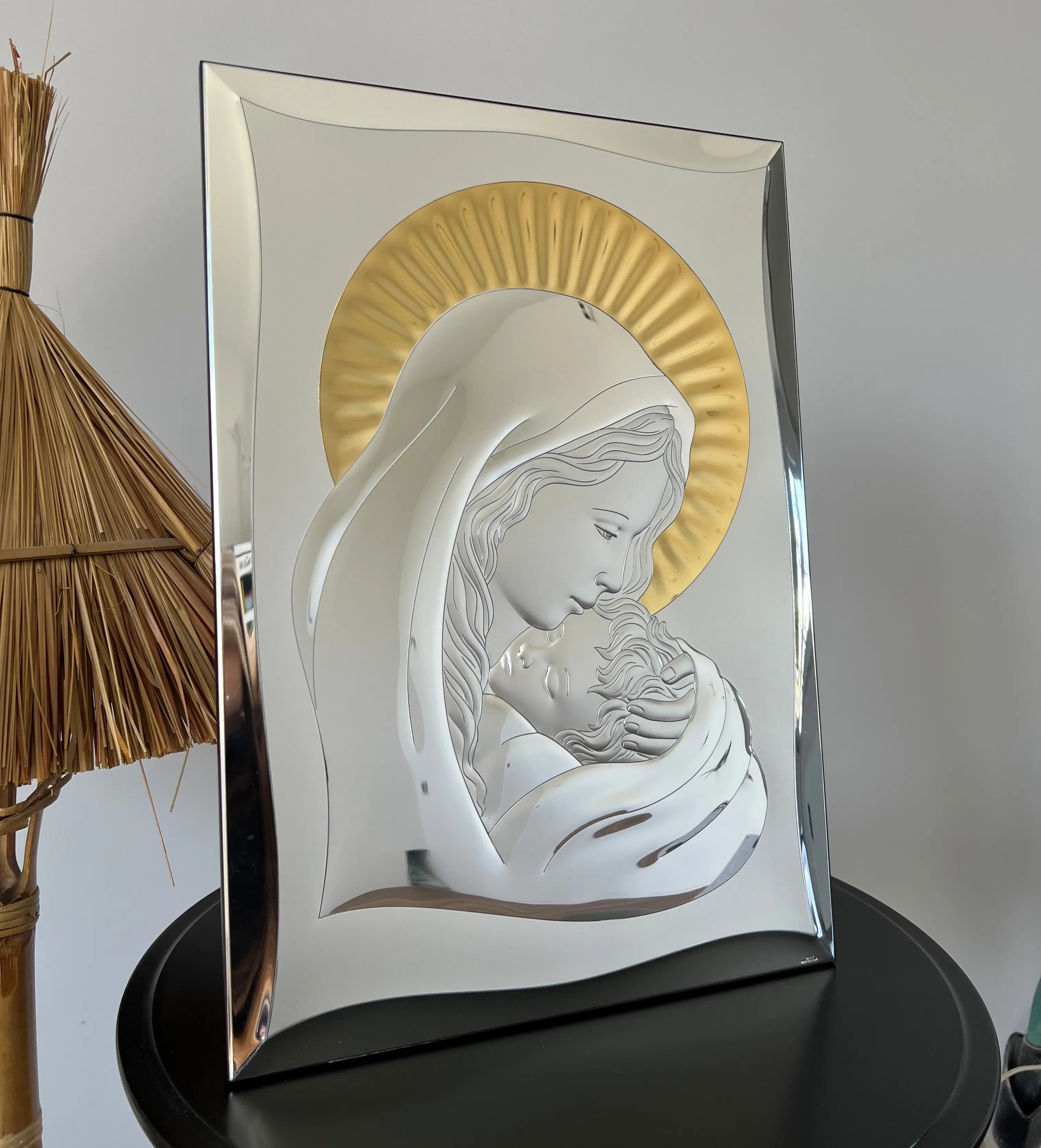 Ікона срібна Богородиця з дитям 81300 6L ORO (35x50)