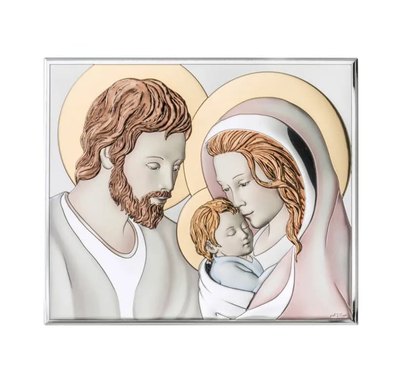 Ікона срібна Свята Родина кольорова 39х32см 81340 6LCOL (39X32)