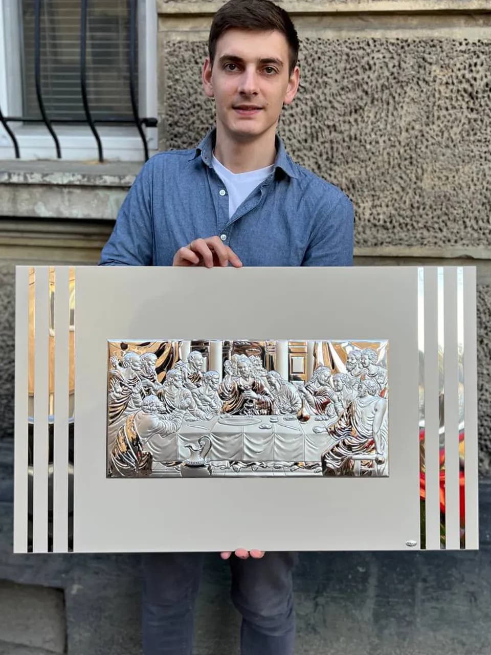 Ікона срібна Тайна Вечеря 18320 3L (82х51)