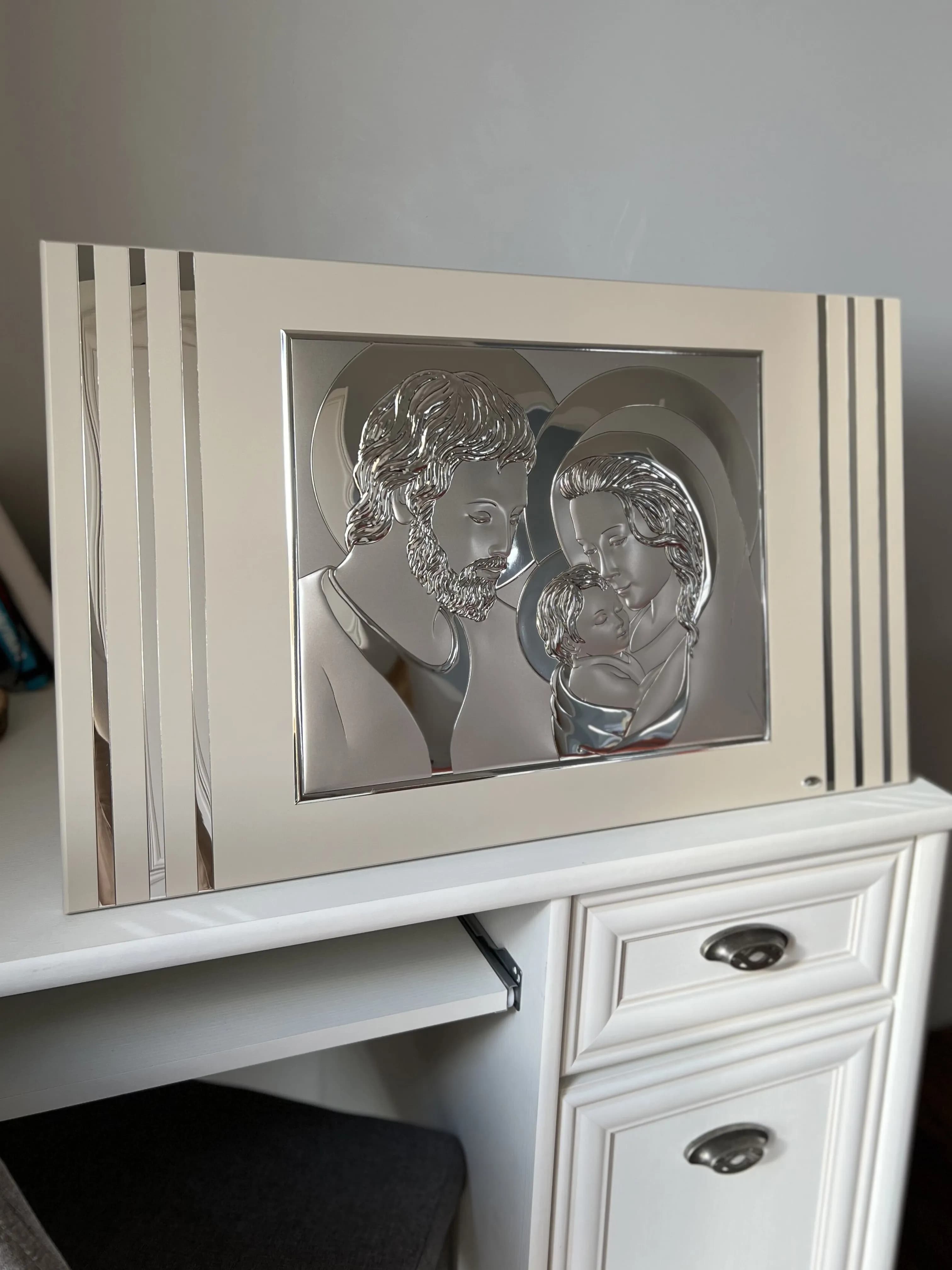 Ікона срібна Свята Родина 18317/2L (68х42)