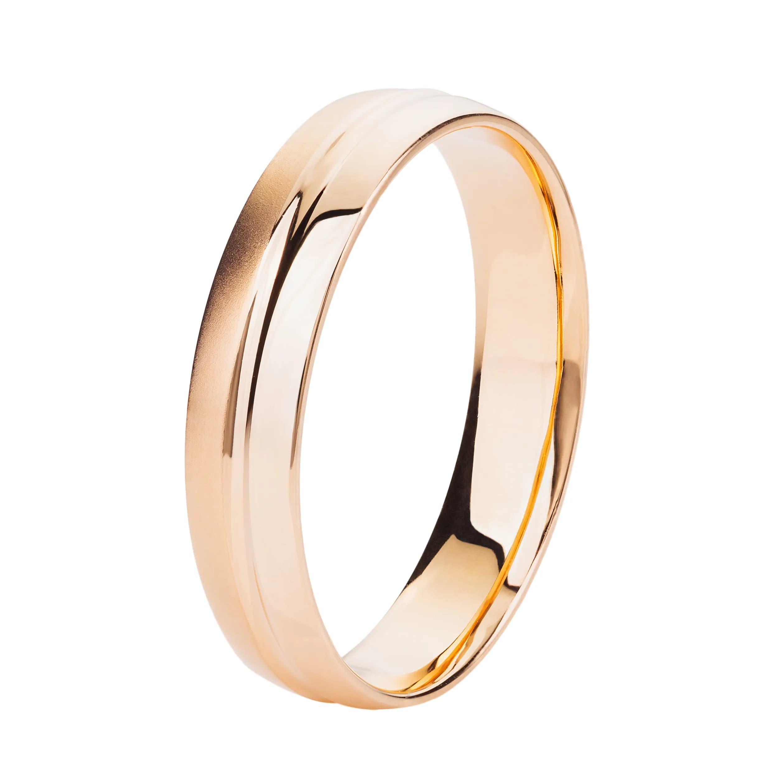 Обручка  з червоного золота 100-0017