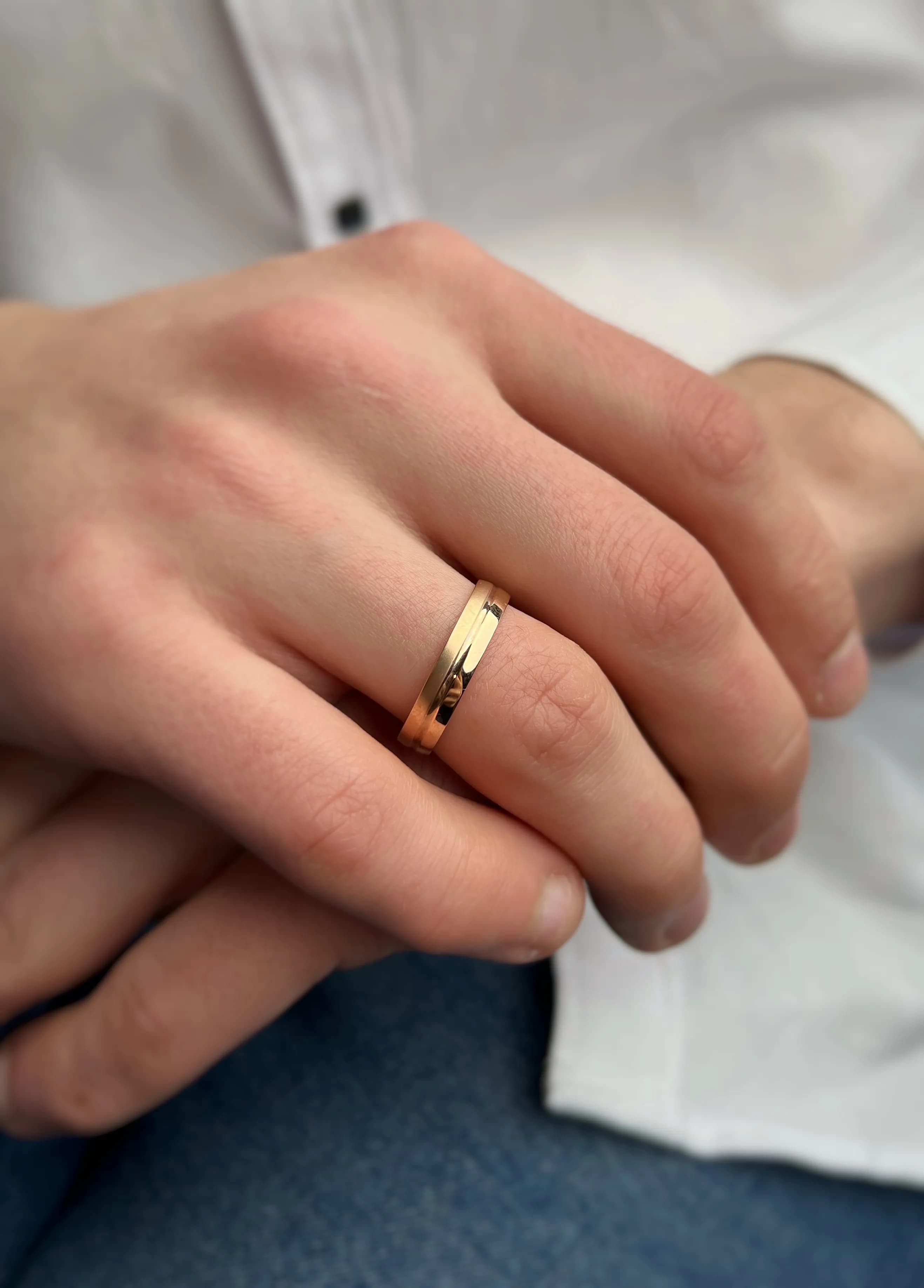 Обручка  з червоного золота 100-0017