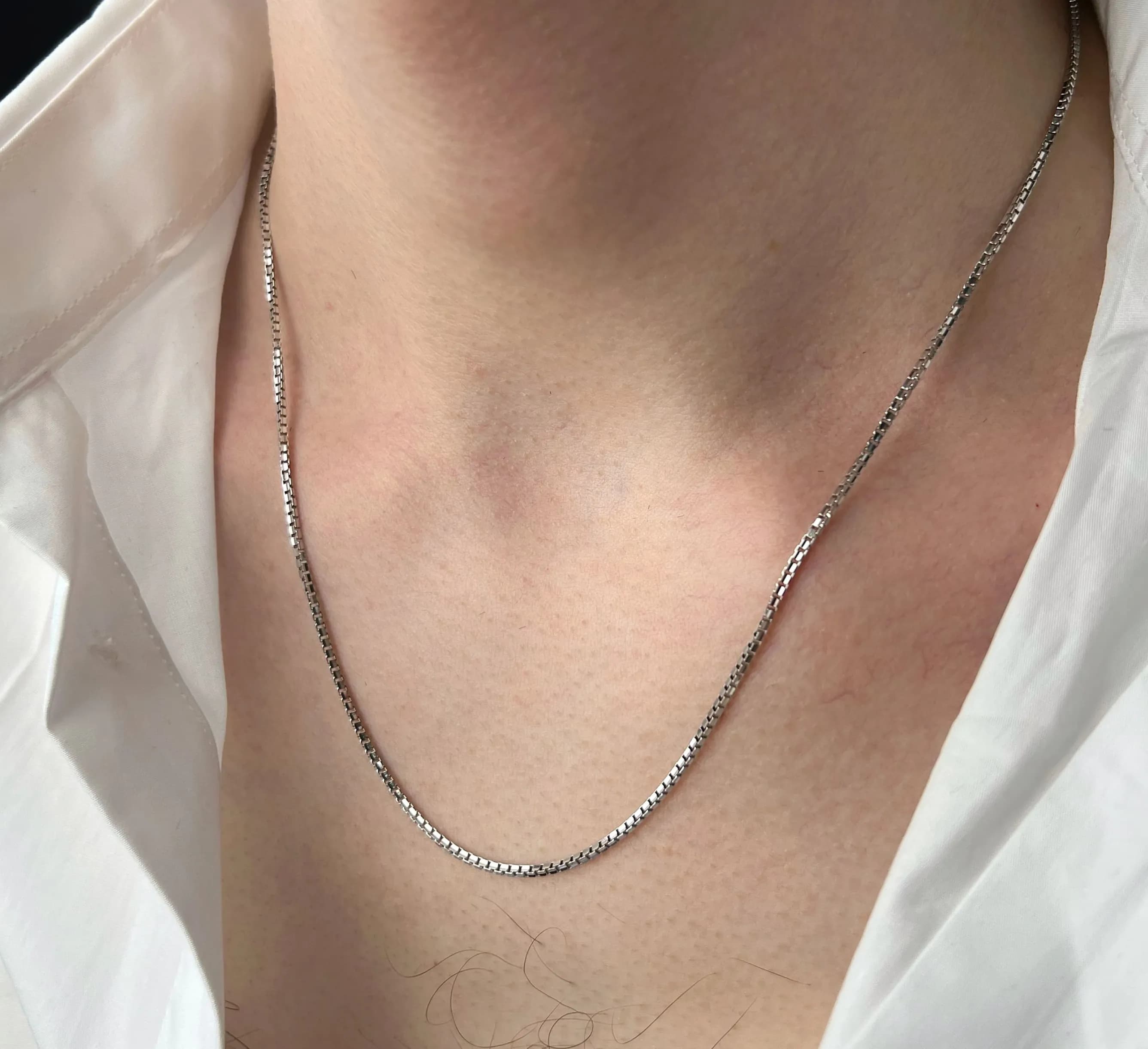 Ланцюжок "Венеціанка" з білого золота