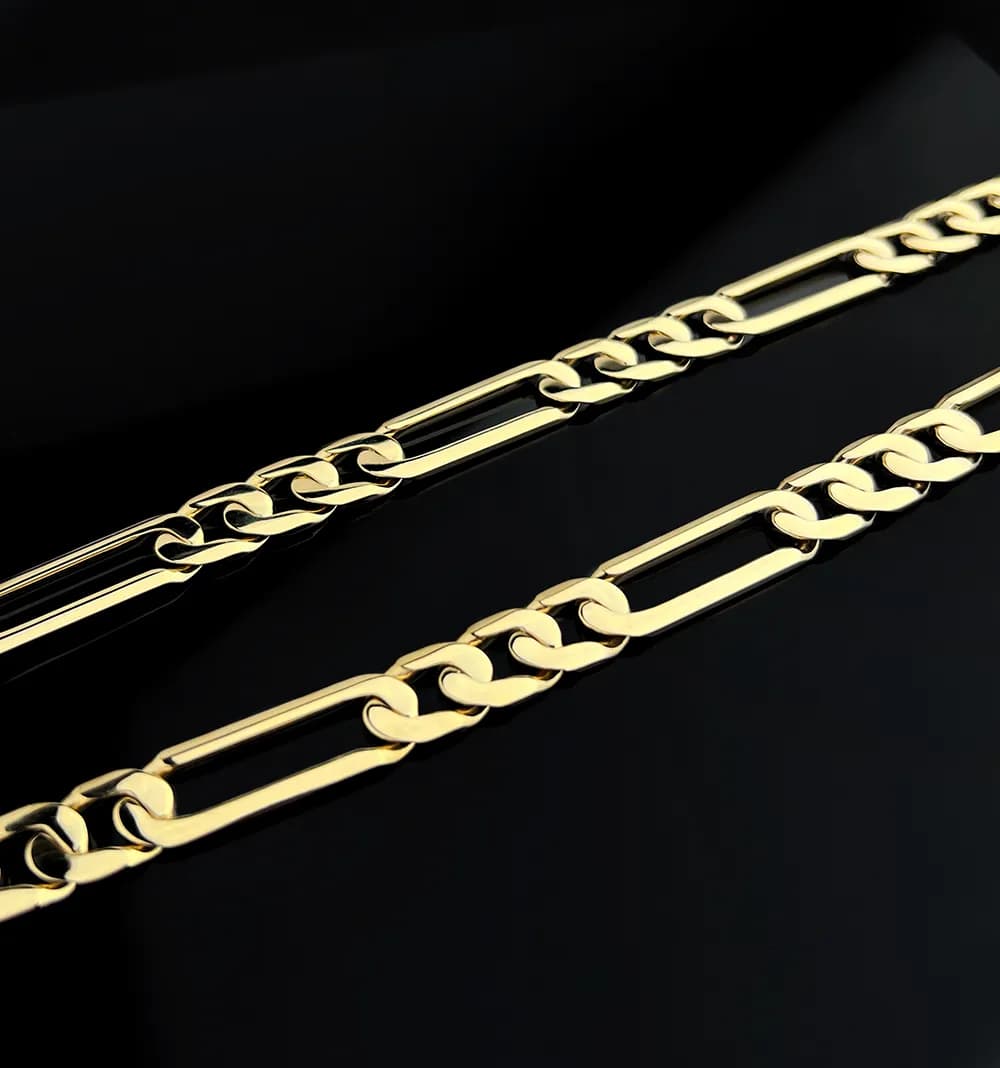 Ланцюжок  Figaro з жовтого золота (65)