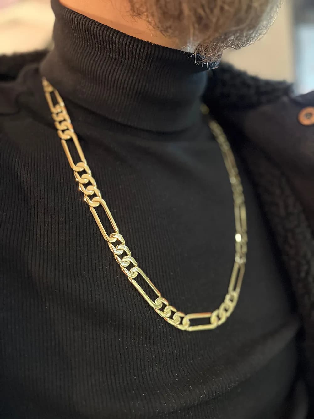 Ланцюжок  Figaro з жовтого золота (65)