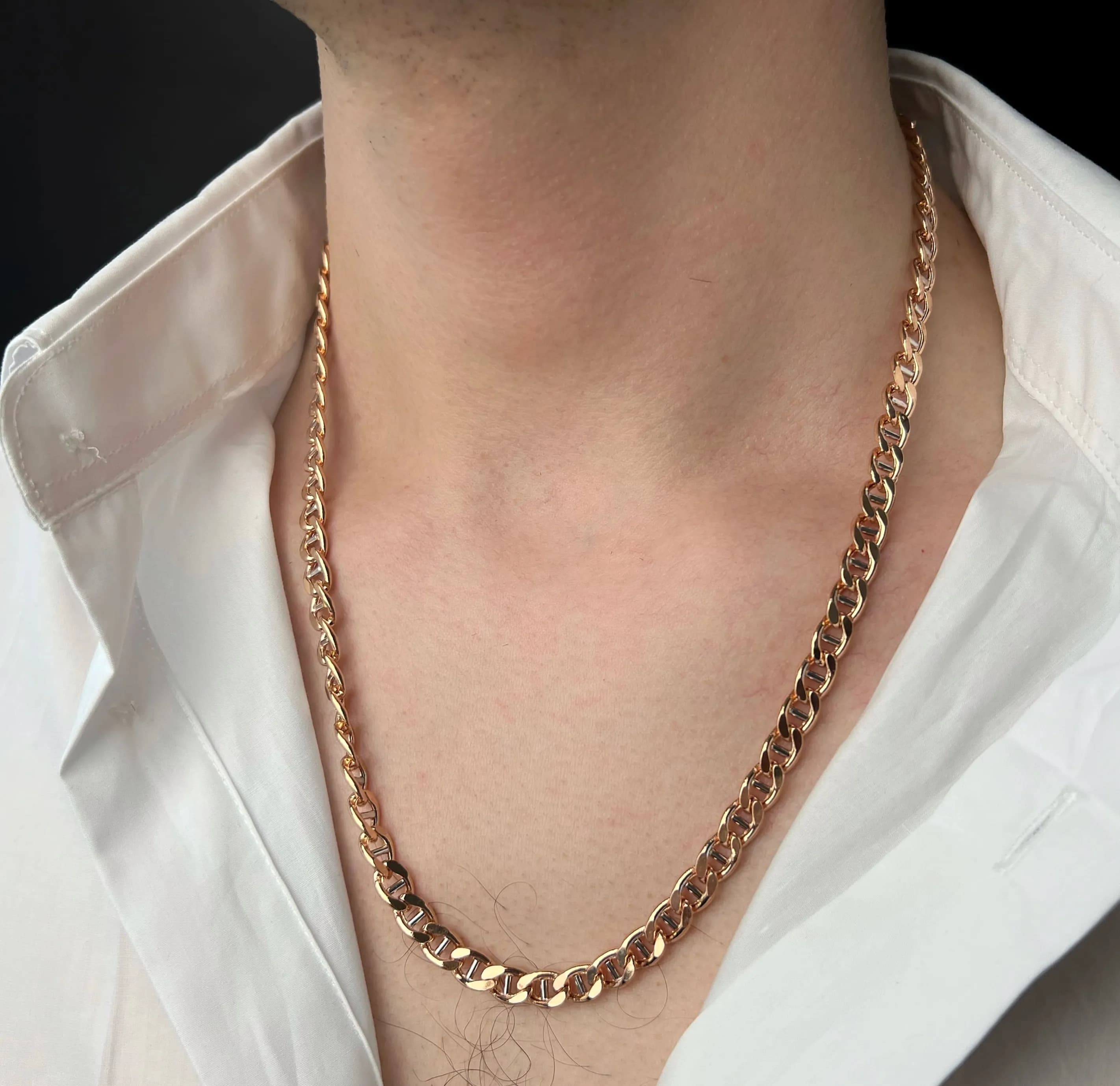 Ланцюжок "Marina" з комбінованого золота HGMAR5-160X