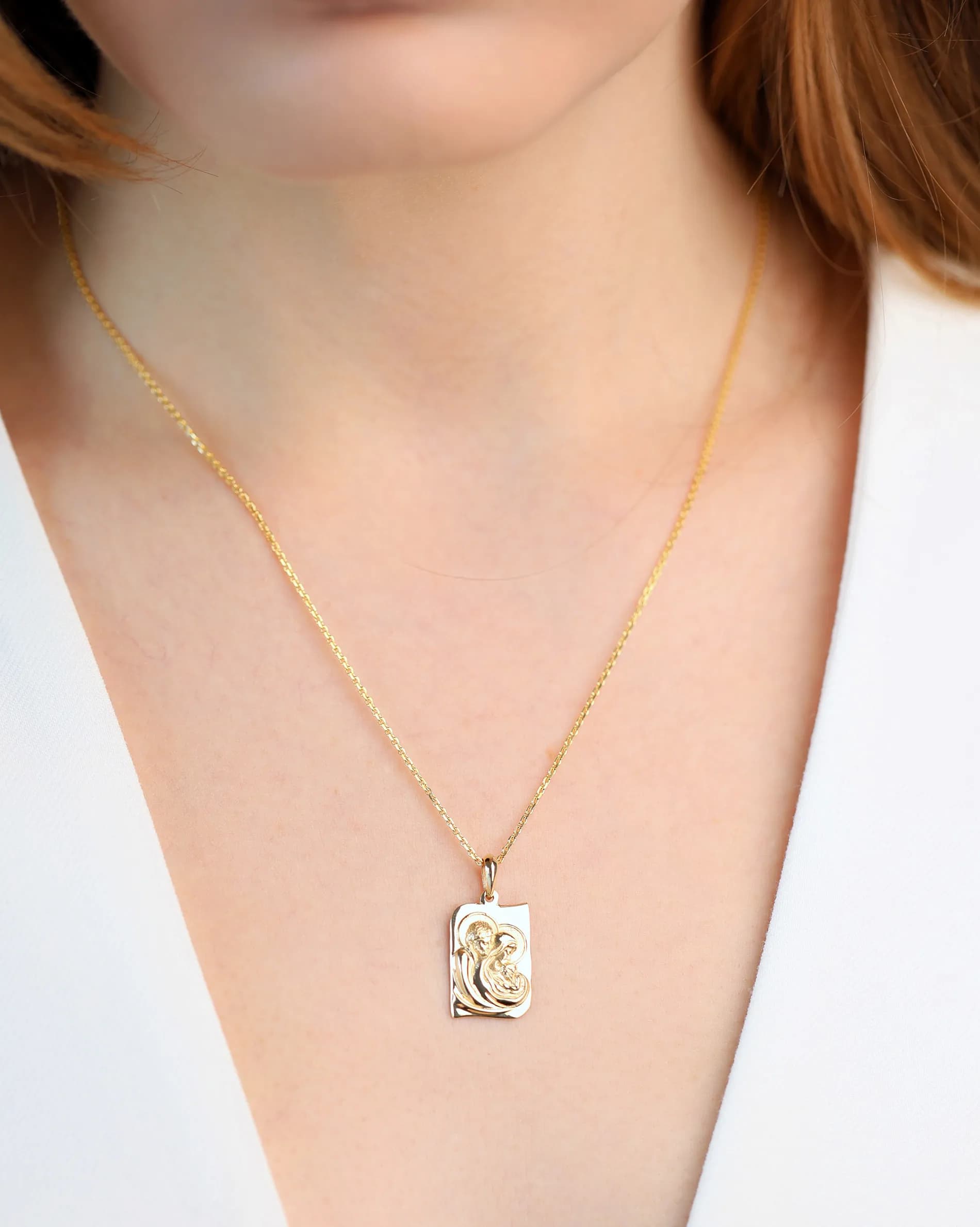 Медальйон Святого сімейтва з жовтого золота D P40-2644