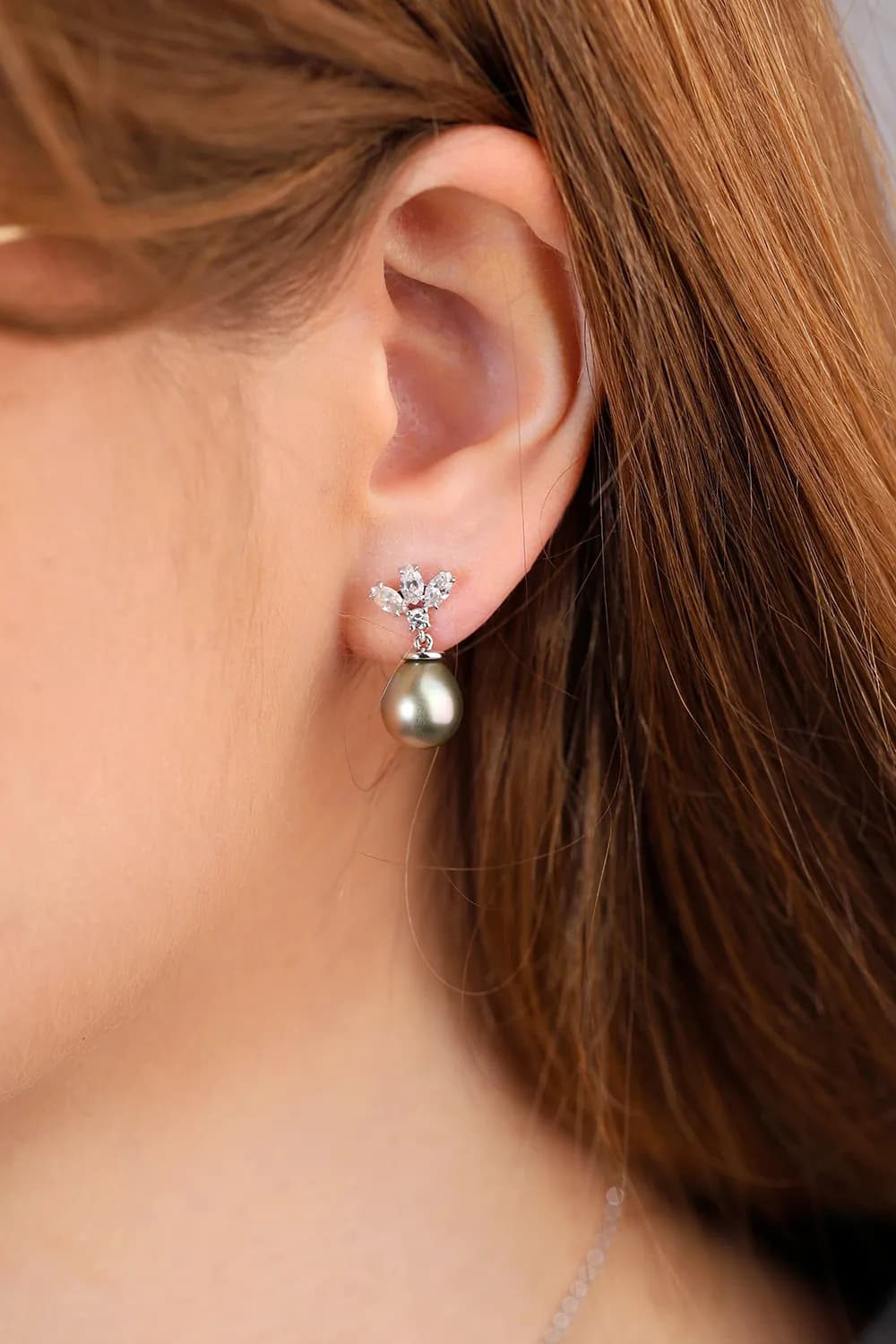 Сережки з таїтянськими перлинами та діамантами Senorita E22 Tahitian