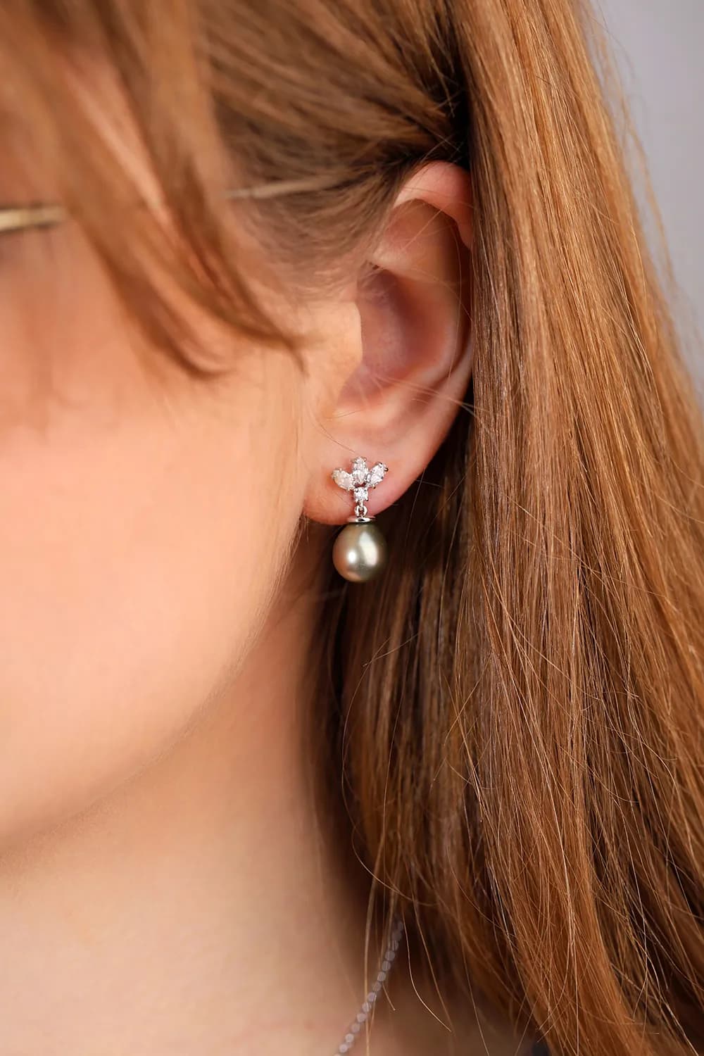 Сережки з таїтянськими перлинами та діамантами Senorita E22 Tahitian