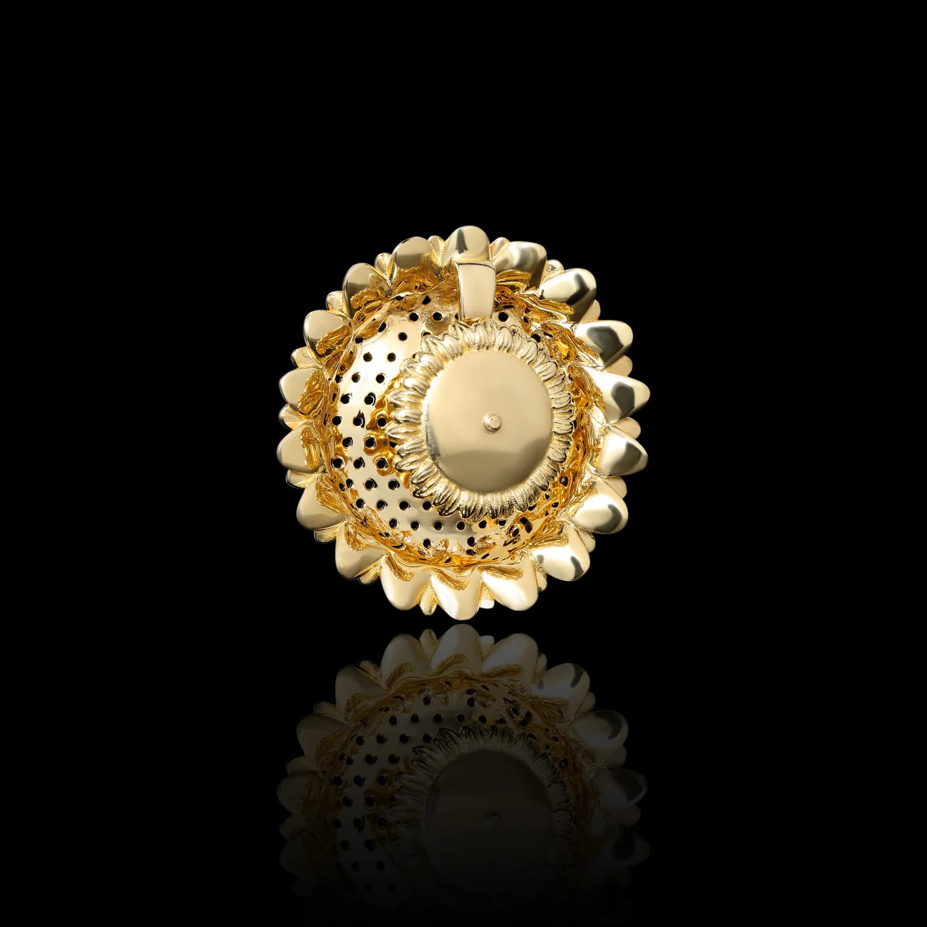 Підвіска-брошка Сонях з жовтого золота