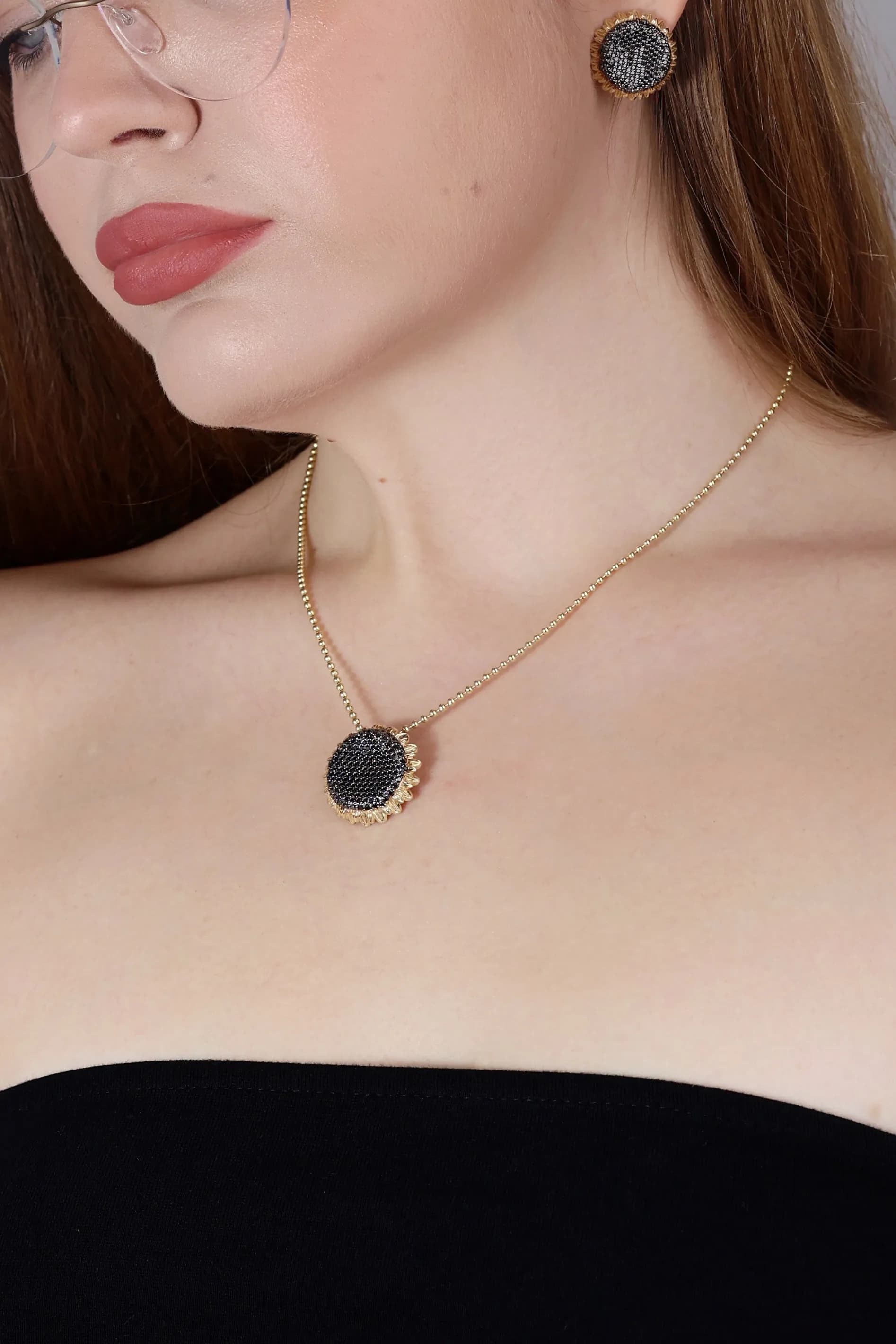 Підвіска-брошка Сонях з жовтого золота