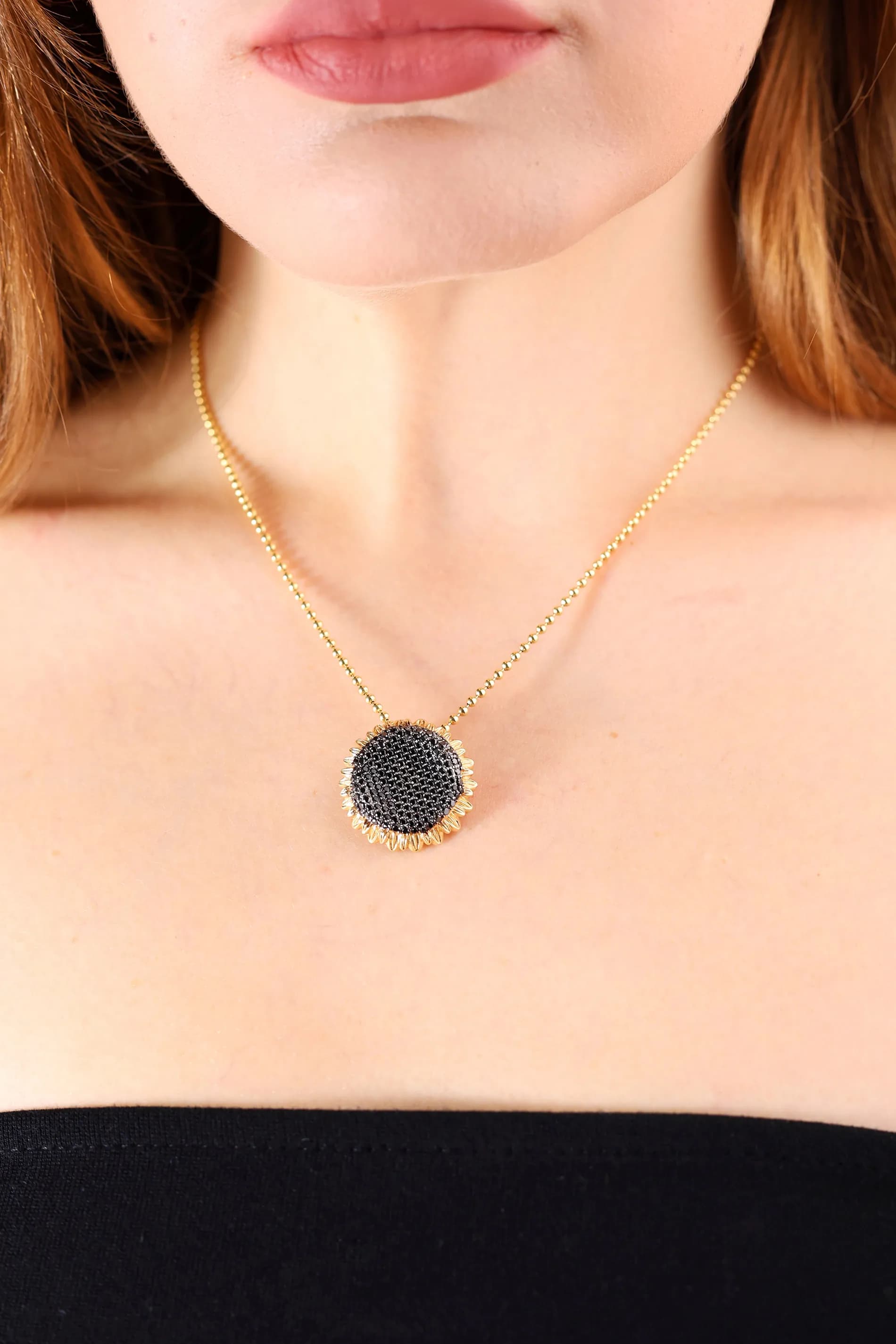 Підвіска-брошка Сонях з жовтого золота