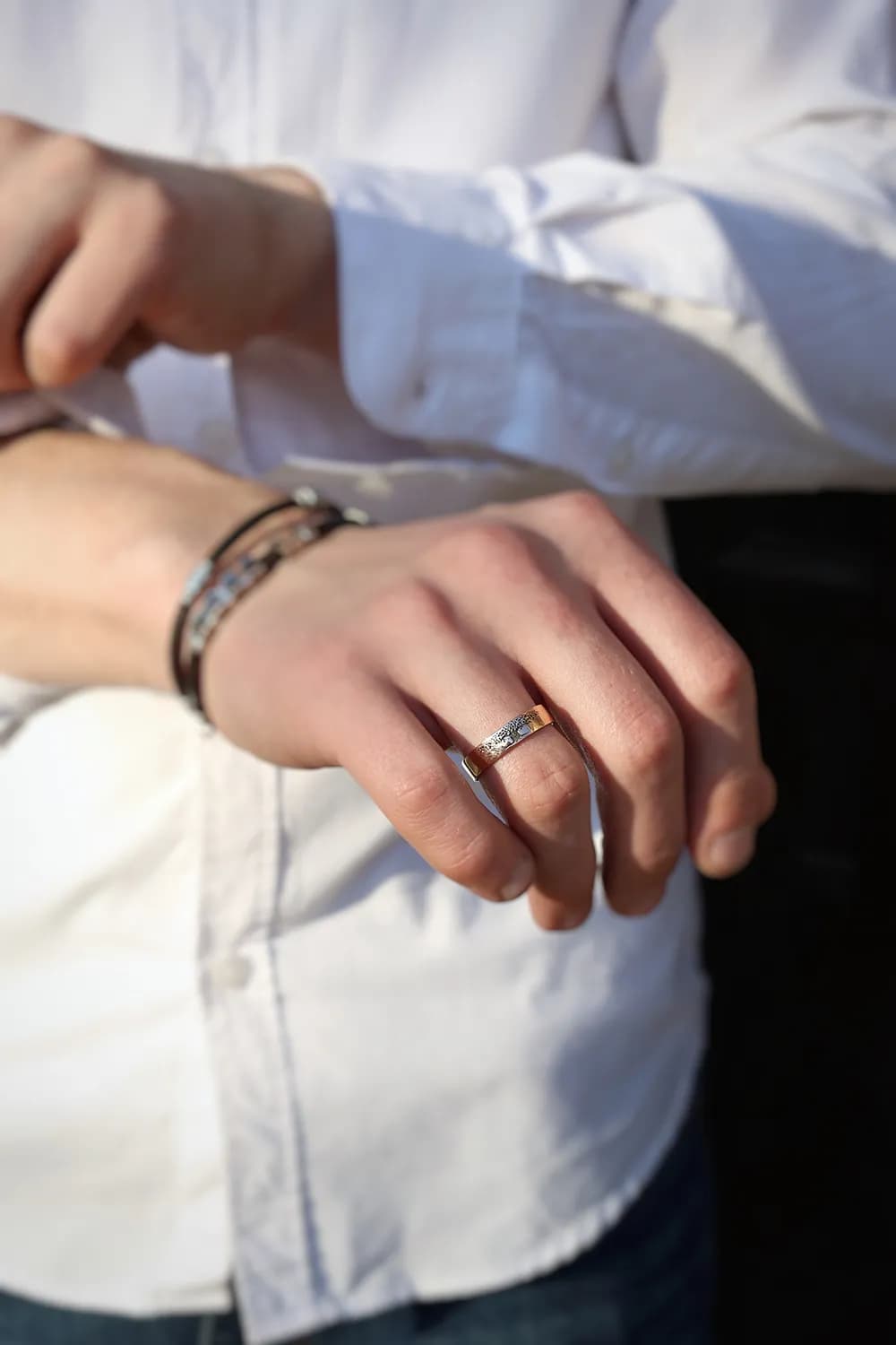 Пара обручок Дерево життя з червоного золота D R 100-0165 (18)