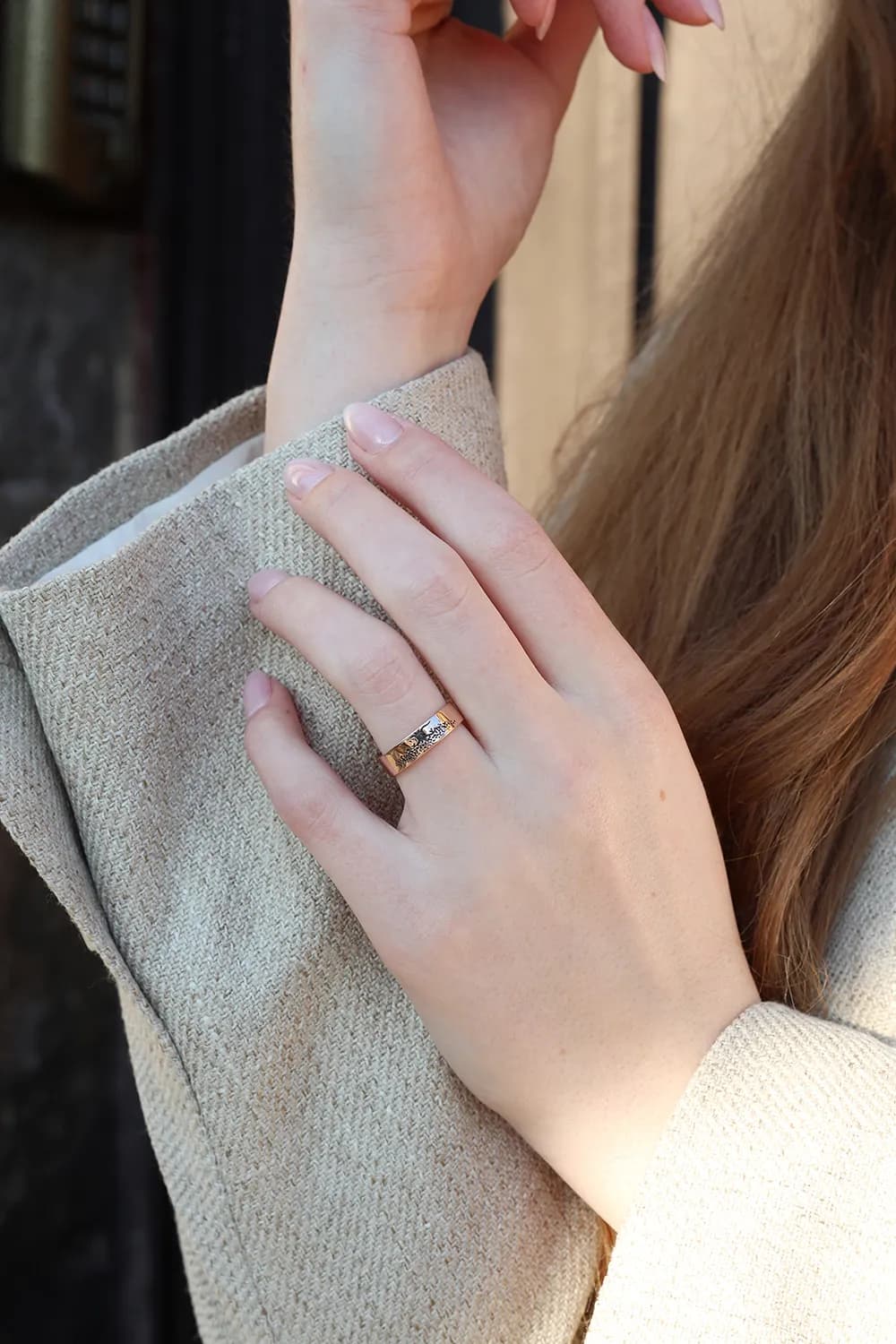 Пара обручок Дерево життя з червоного золота D R 100-0165 (18)