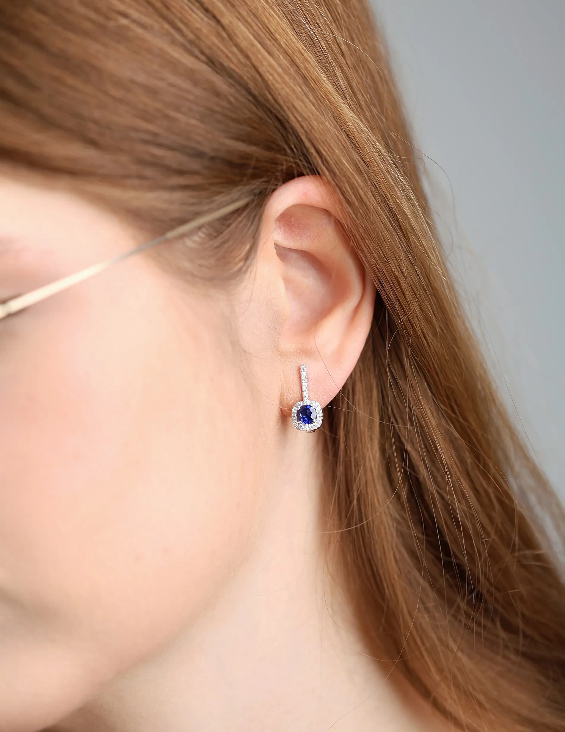 Сережки з сапфірами Elza E29 sap