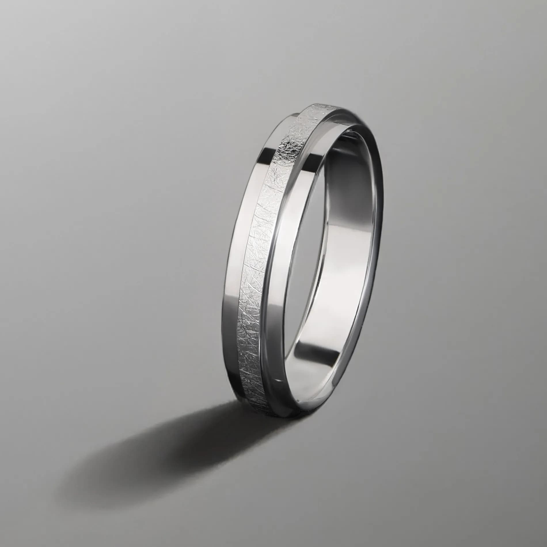 Обручка "Ice brush" з білого золота 200-0212.01 (17)