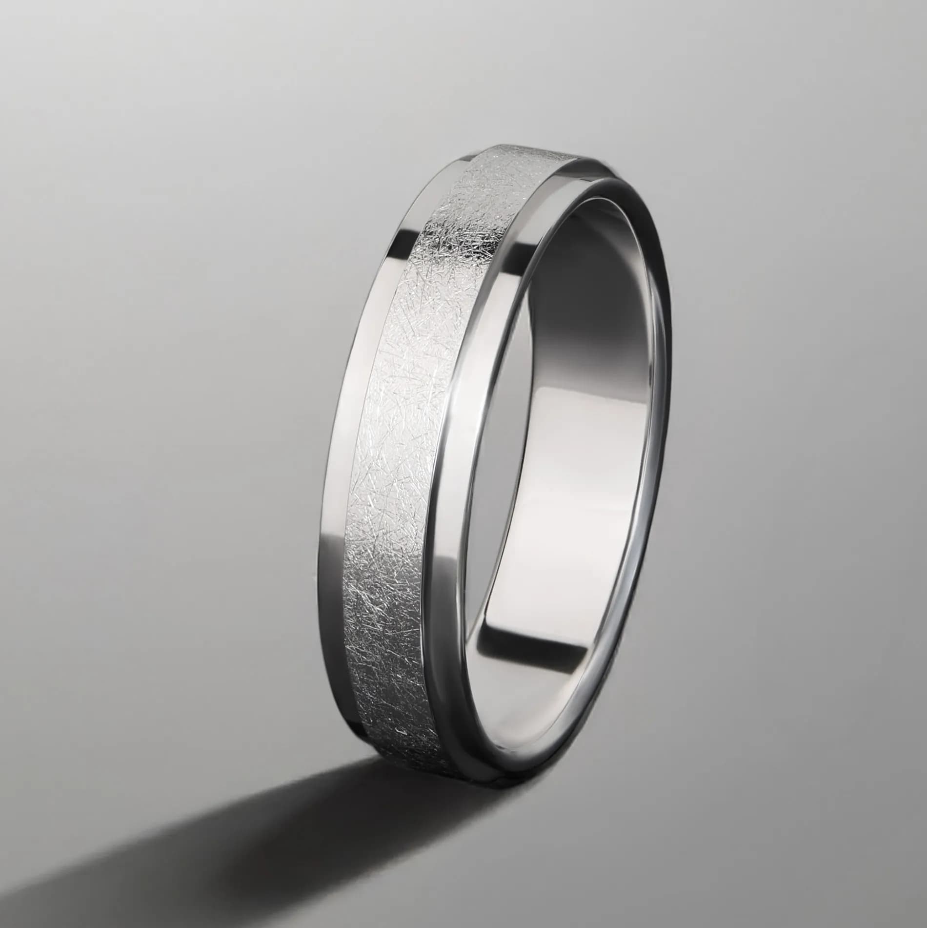 Обручка "Ice brush" з білого золота 200-0233,01 (22)