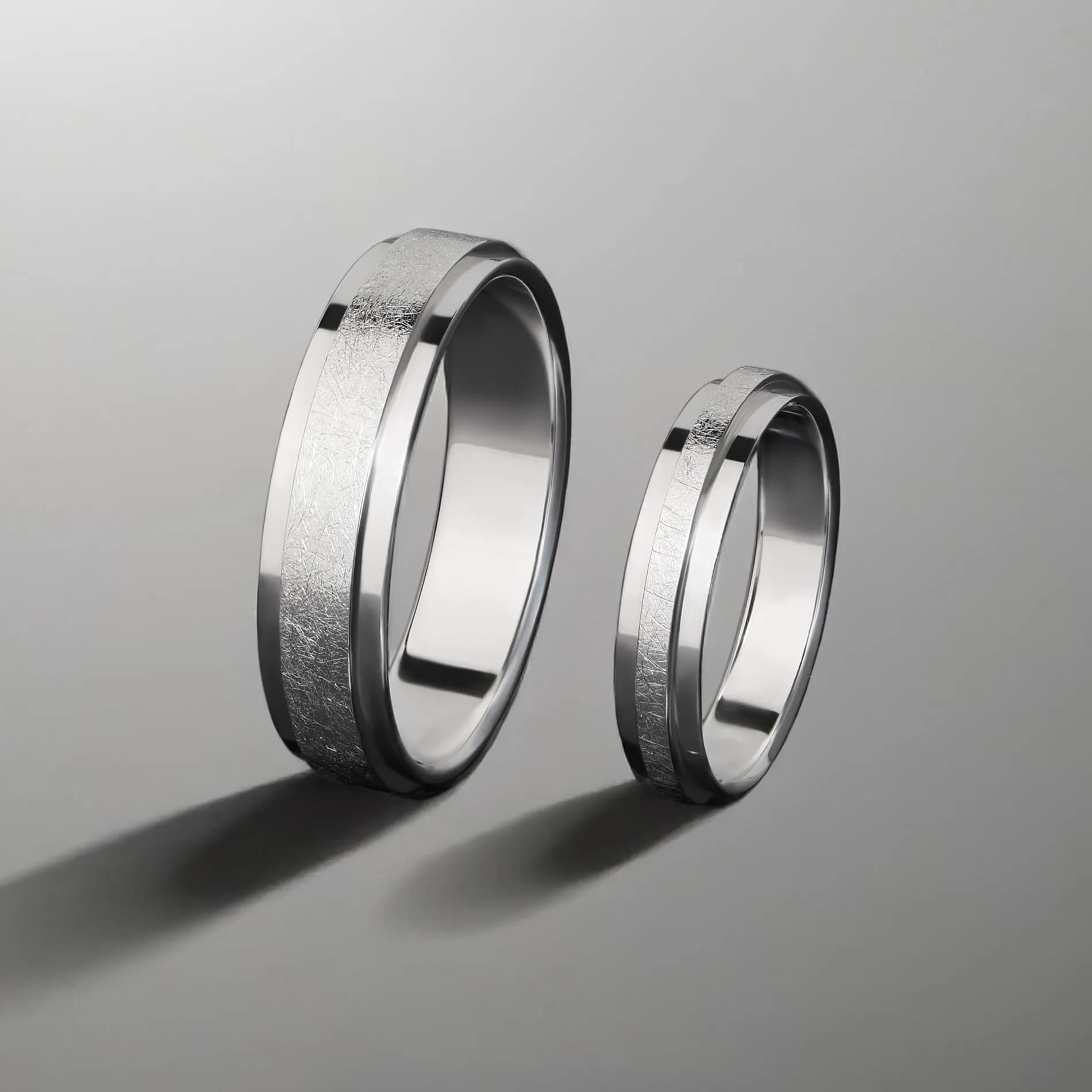 Обручка "Ice brush" з білого золота 200-0233,01 (22)