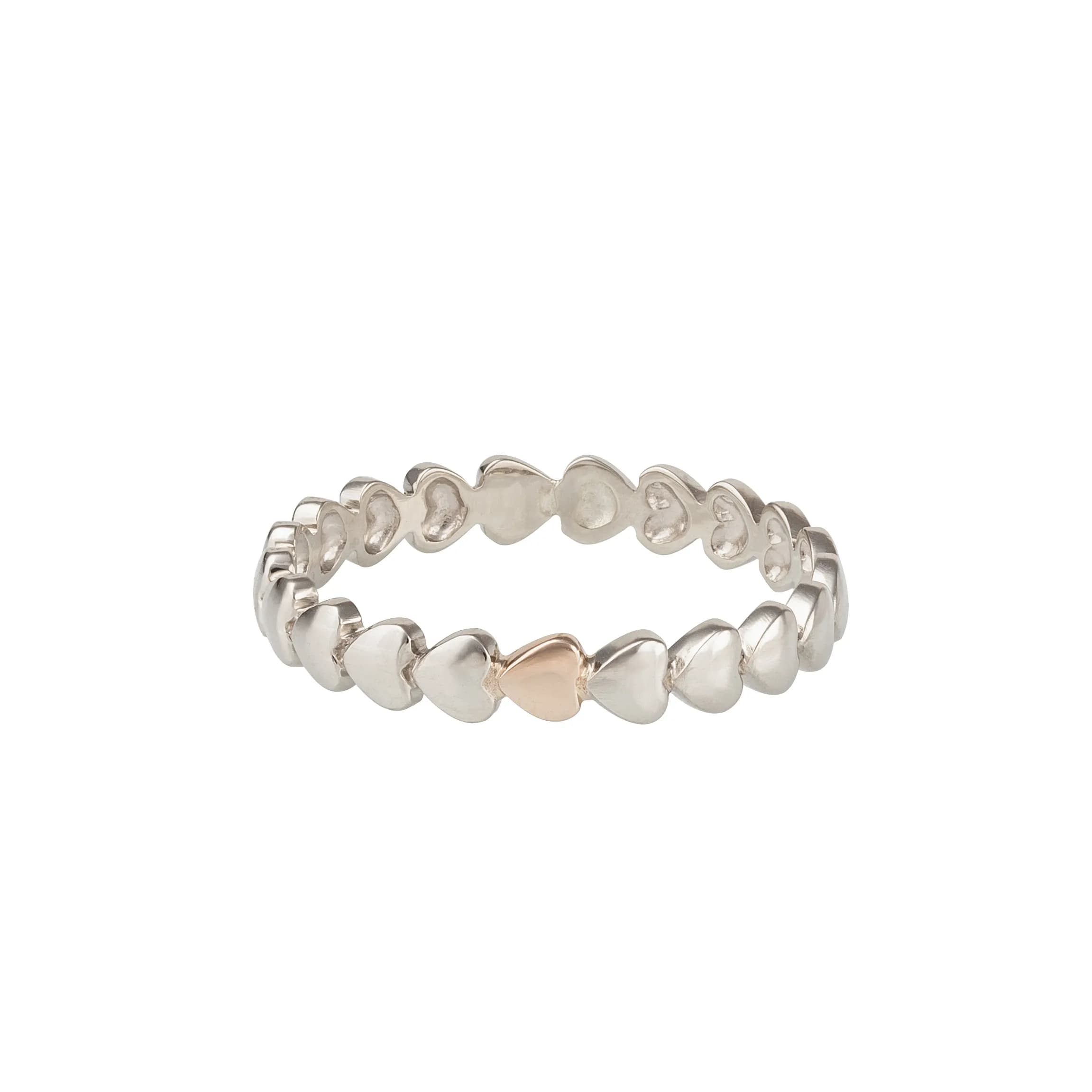 Перстень монобрендовий "Heart" з комбінованого золота (17)