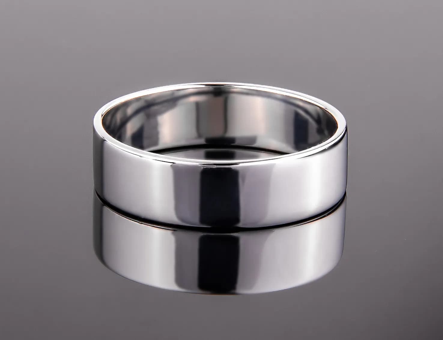 Обручка американка з білого золота 6 мм 200-0860 (20)