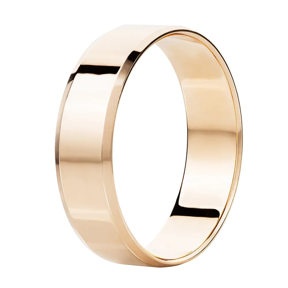 Обручки американки з фаскою з червоного золота 6 мм 100-0760 (17)