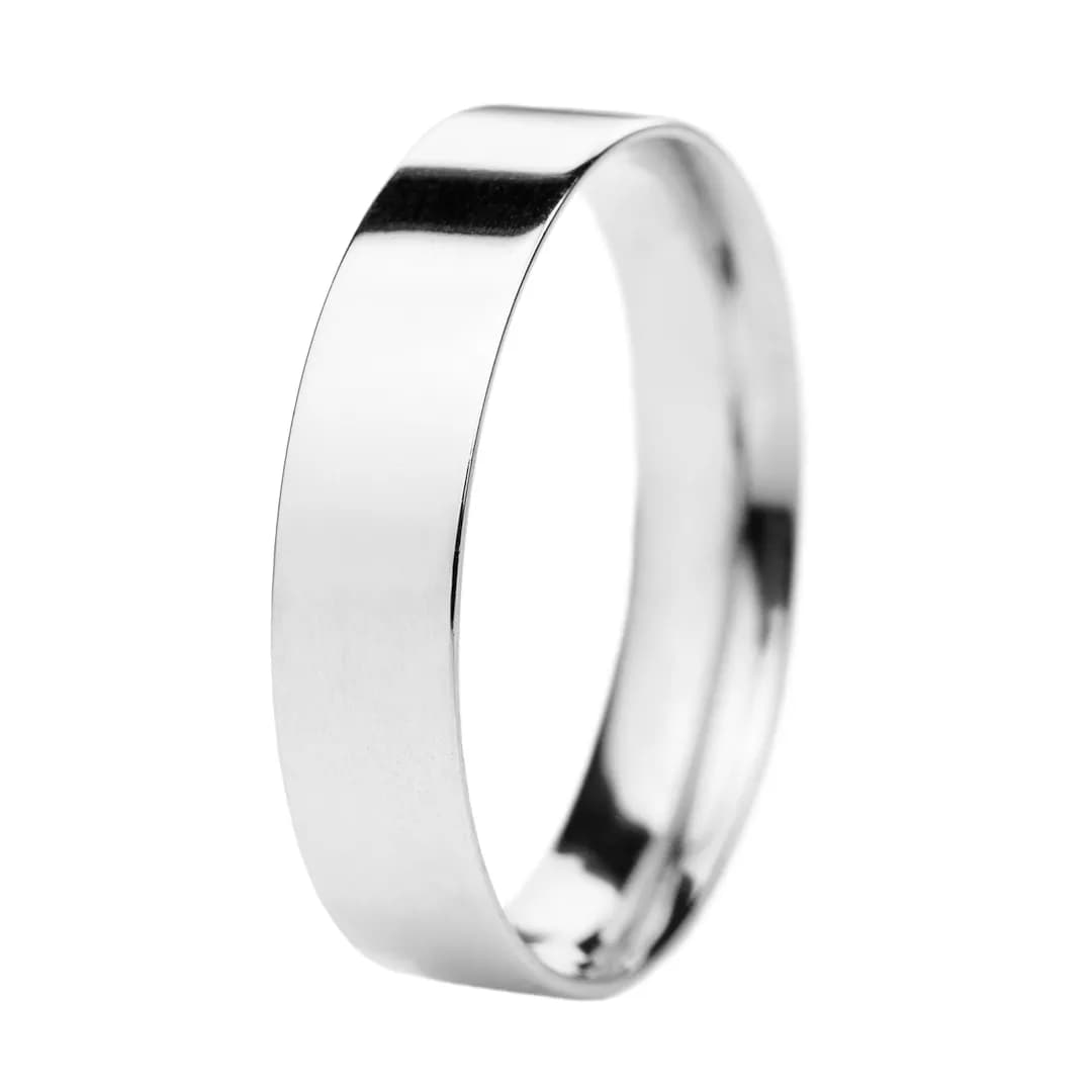 Обручка американка з білого золота 5 мм 200-0850 (17)