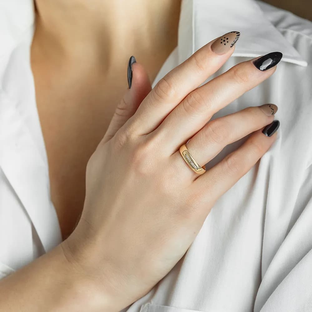 Обручка з діамантами "Світанок" з червоного золота 120-0077