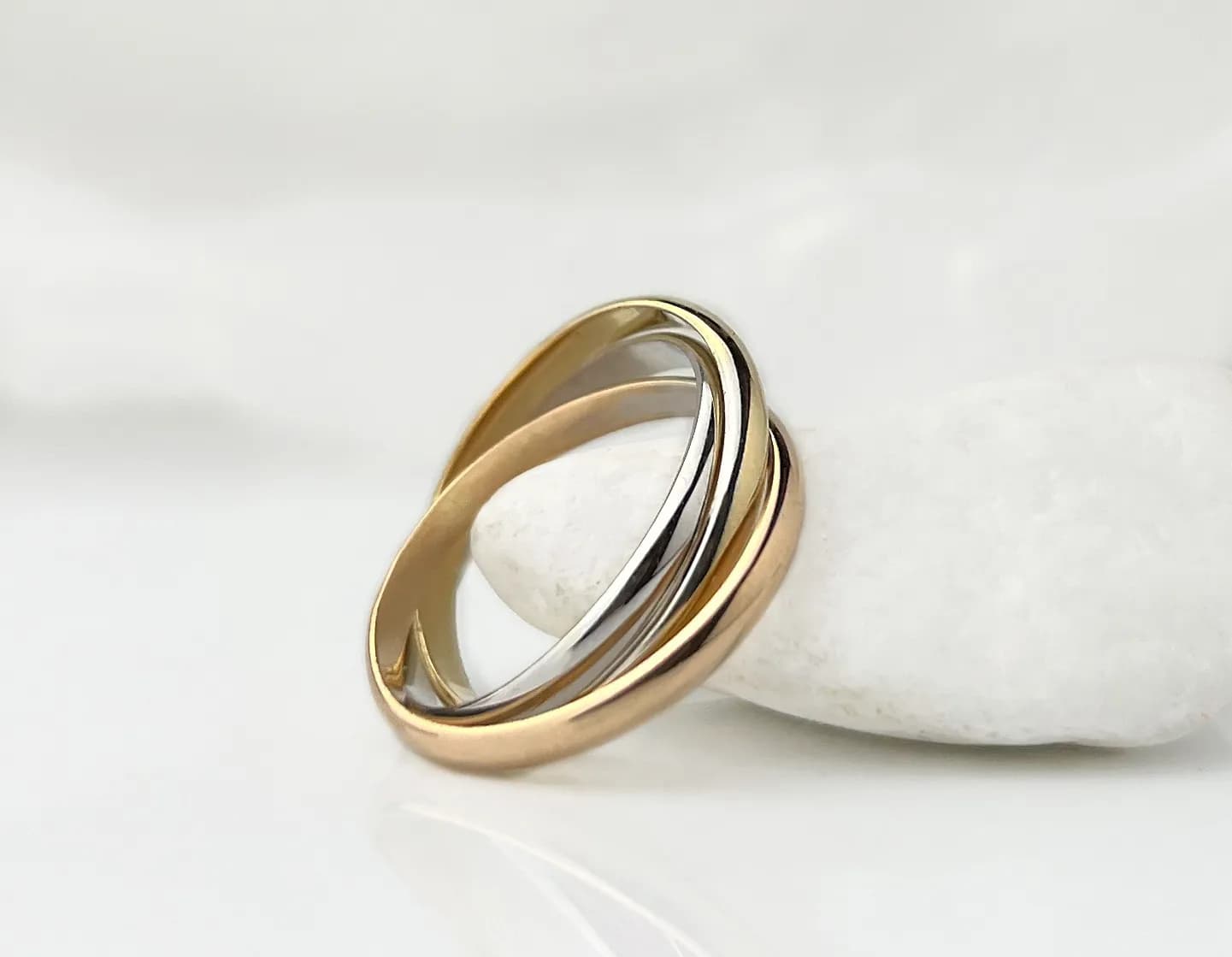 Перстень "Trinity" з комбінованого золота 503-0110 (17)