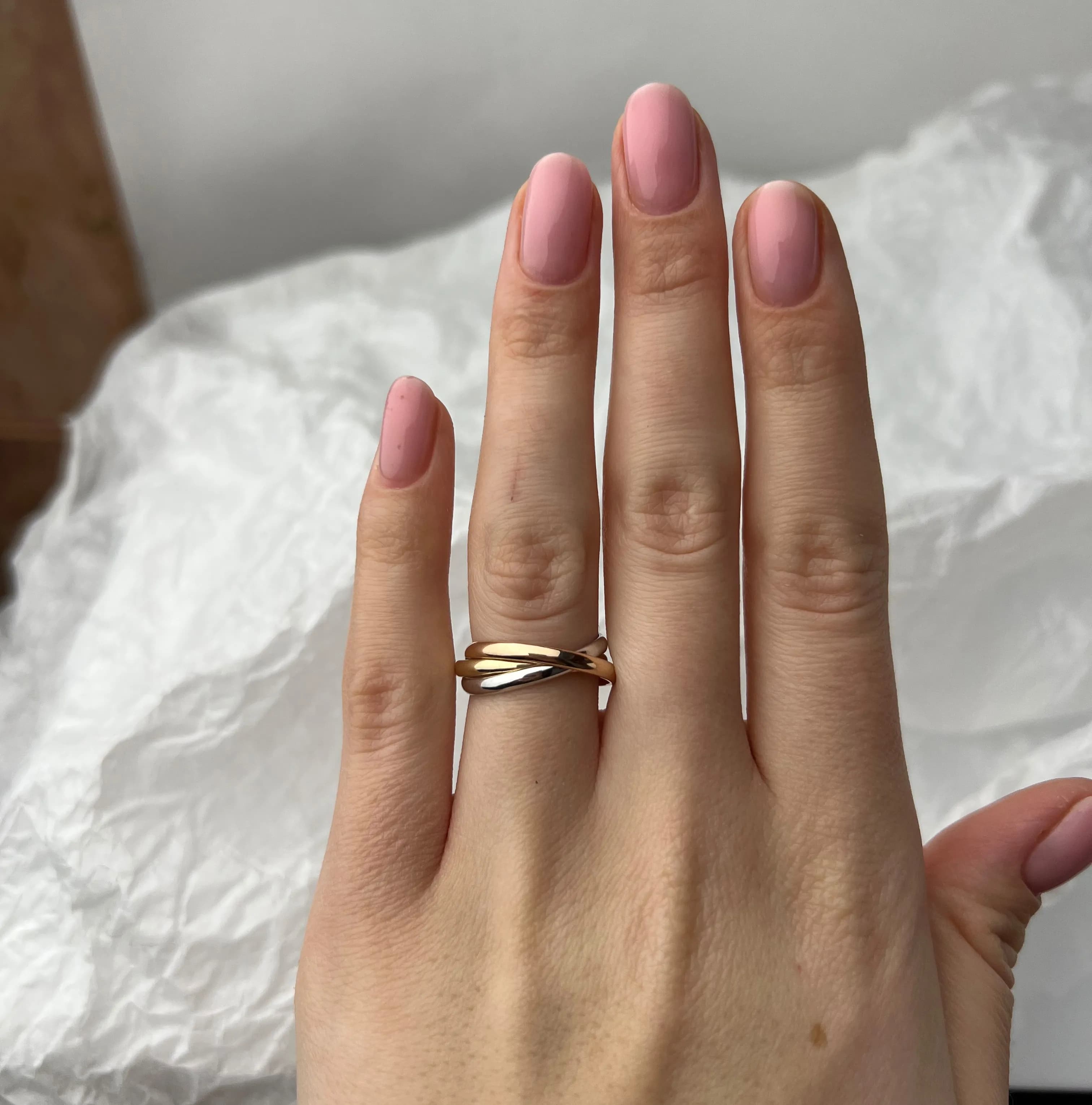 Перстень "Trinity" з комбінованого золота 503-0110 (17)