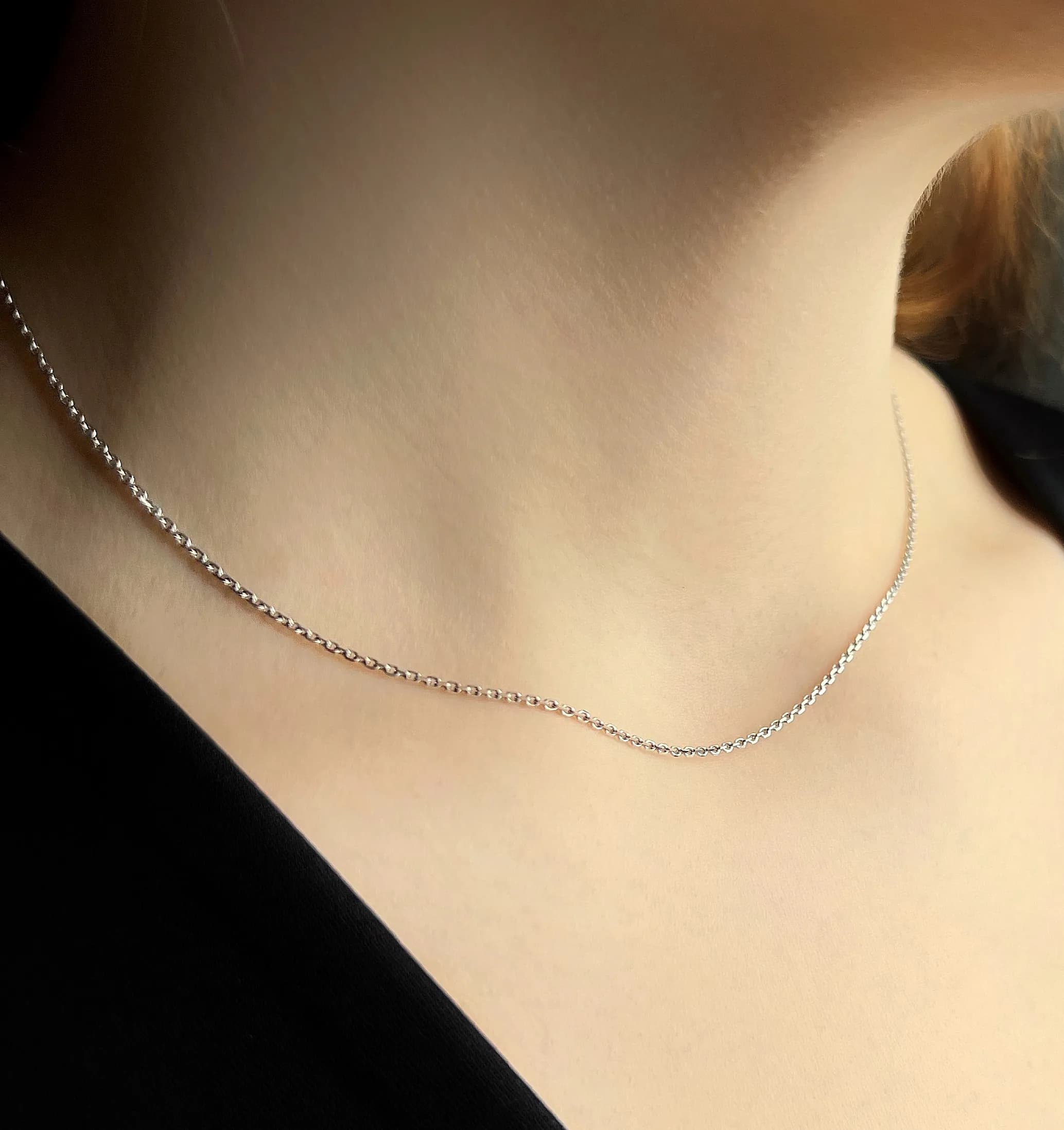 Ланцюжок з білого золота плетіння якір CABD-40X1(W) (55)