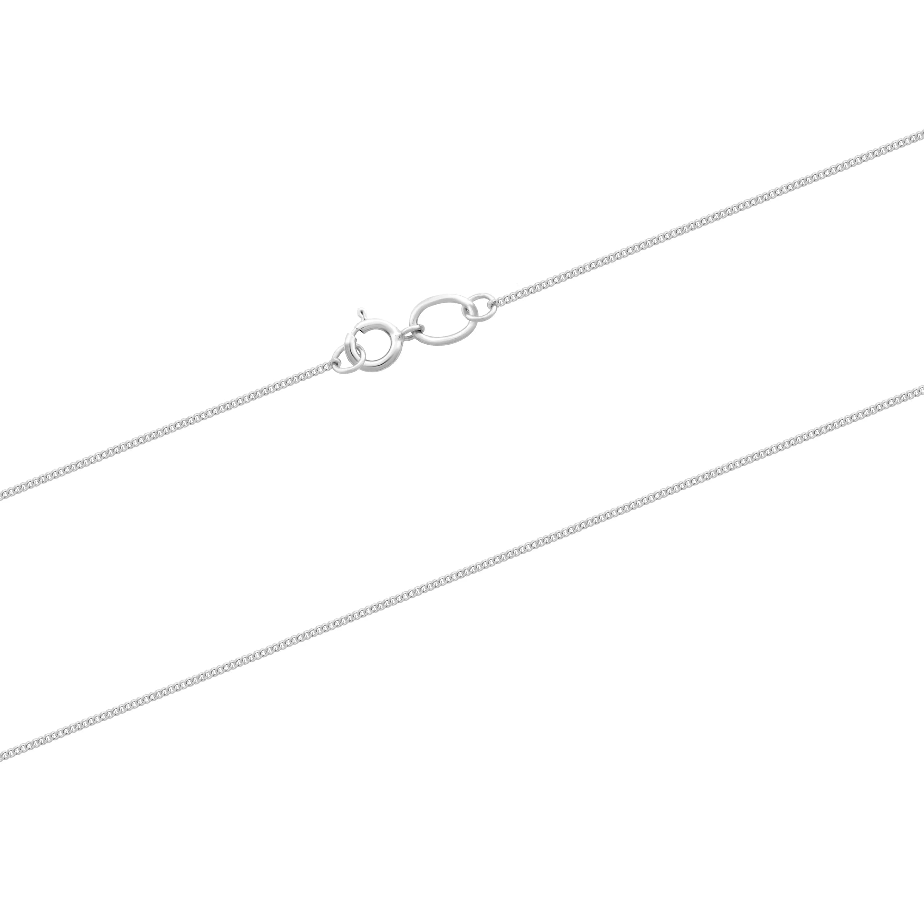 Ланцюжок з білого золота плетіння панцир G-35X1(W)