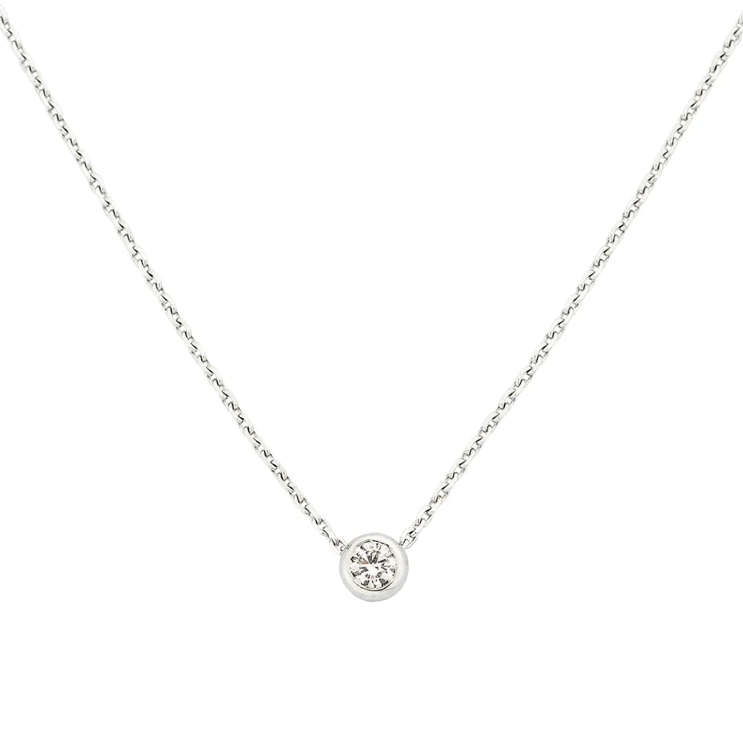 Кольє з діамантом з білого золота 215-0976/3.9
