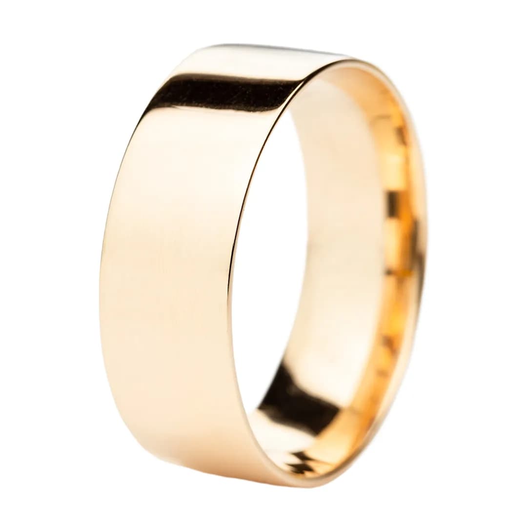 Обручка американка з червоного золота 8 мм 100-0880 (22)