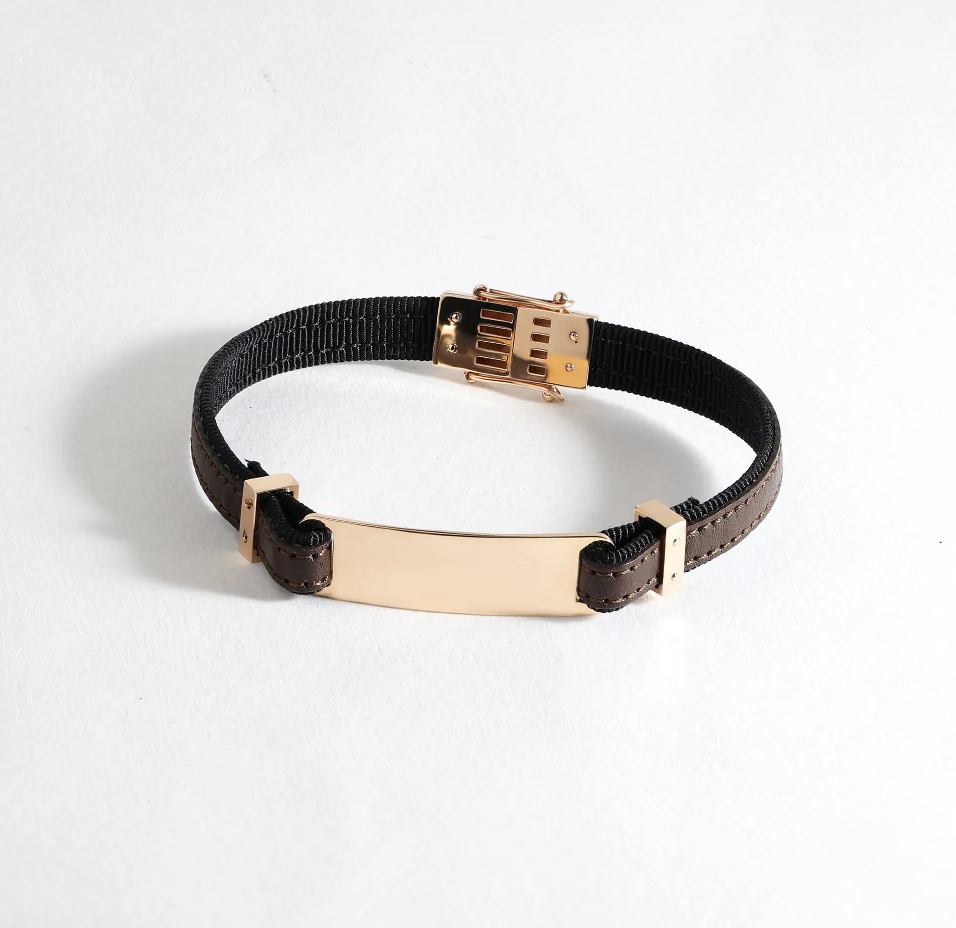 Шкіряний браслет з пластиною для гравіювання LBR F2 B1 02