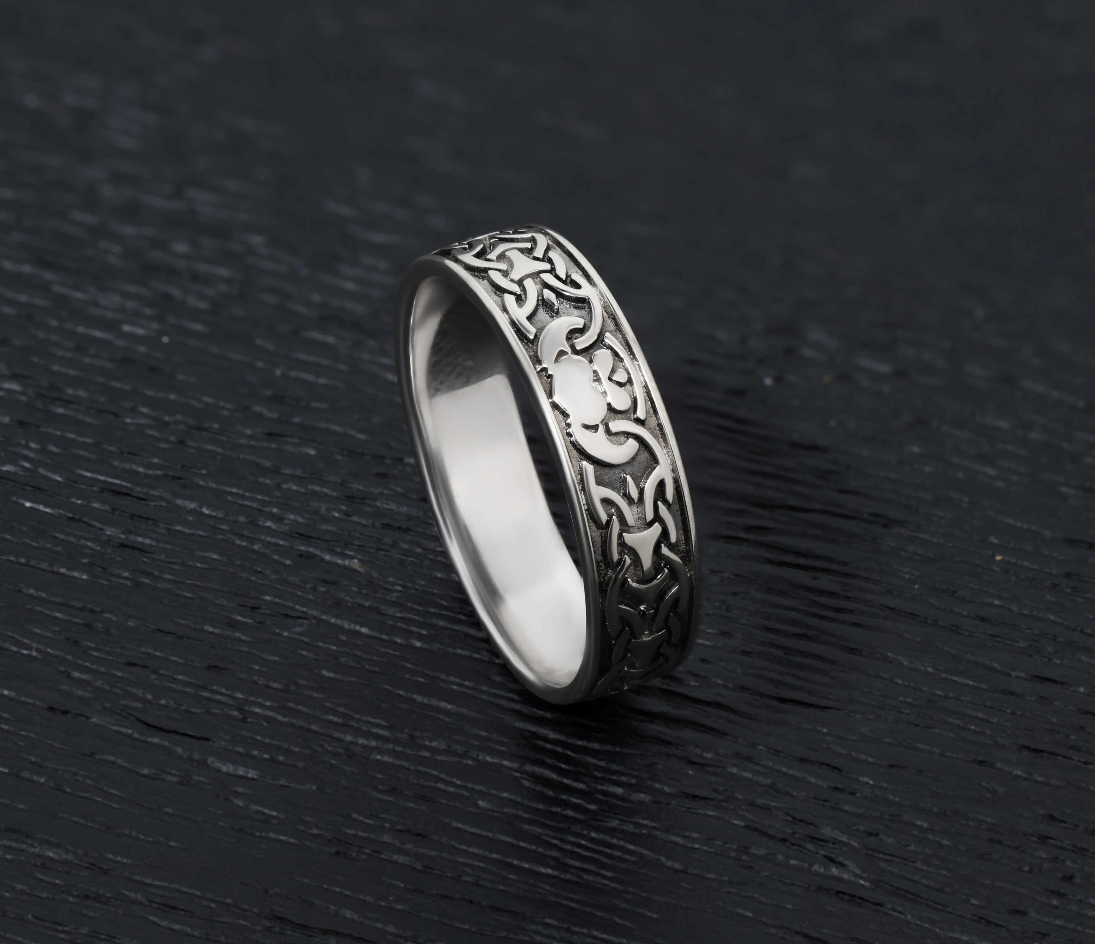 Перстень чоловічий "Монарх" з біолого золота 200-0181 MAN (17)