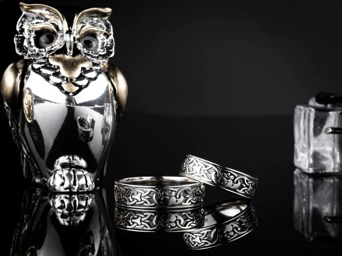 Перстень чоловічий "Монарх" з біолого золота 200-0181 MAN (17)