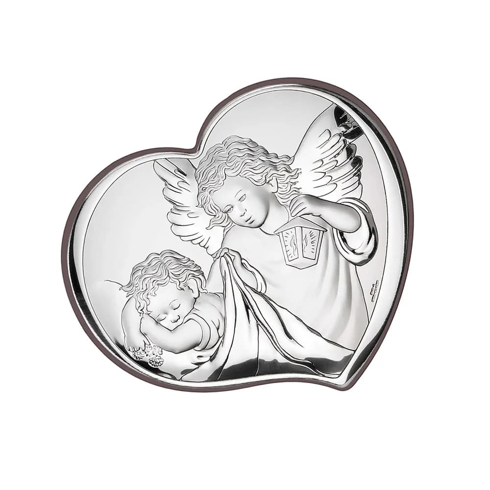 Ікона срібна Ангел-охоронець 81258 2L (9x11)