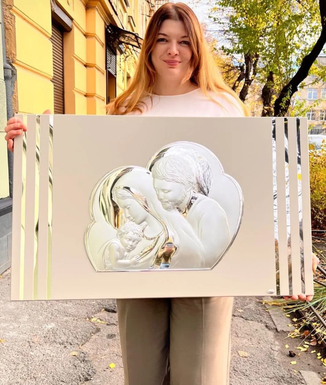 Ікона срібна Свята Родина 82х51см 18318 3L (82х51)