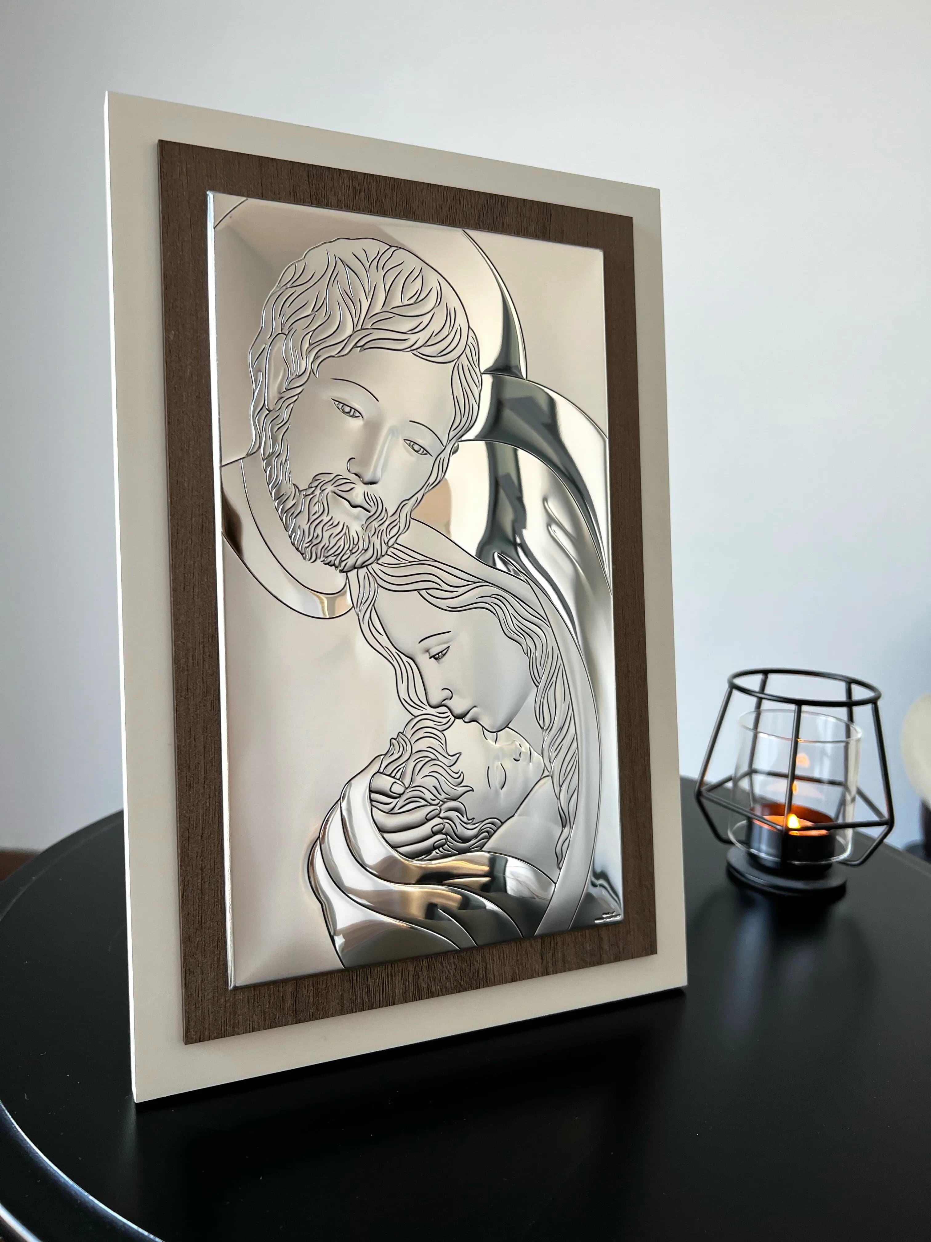 Ікона срібна Свята Родина 21х32см  L240.5  (21x32)
