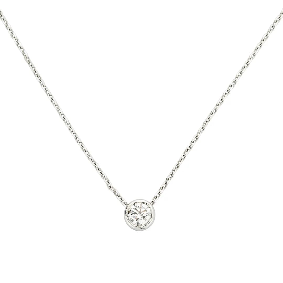 Кольє з діамантом з білого золота 215-0976/4.1