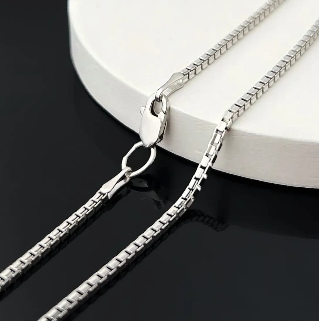 Ланцюжок "Венеціанка" з білого золота