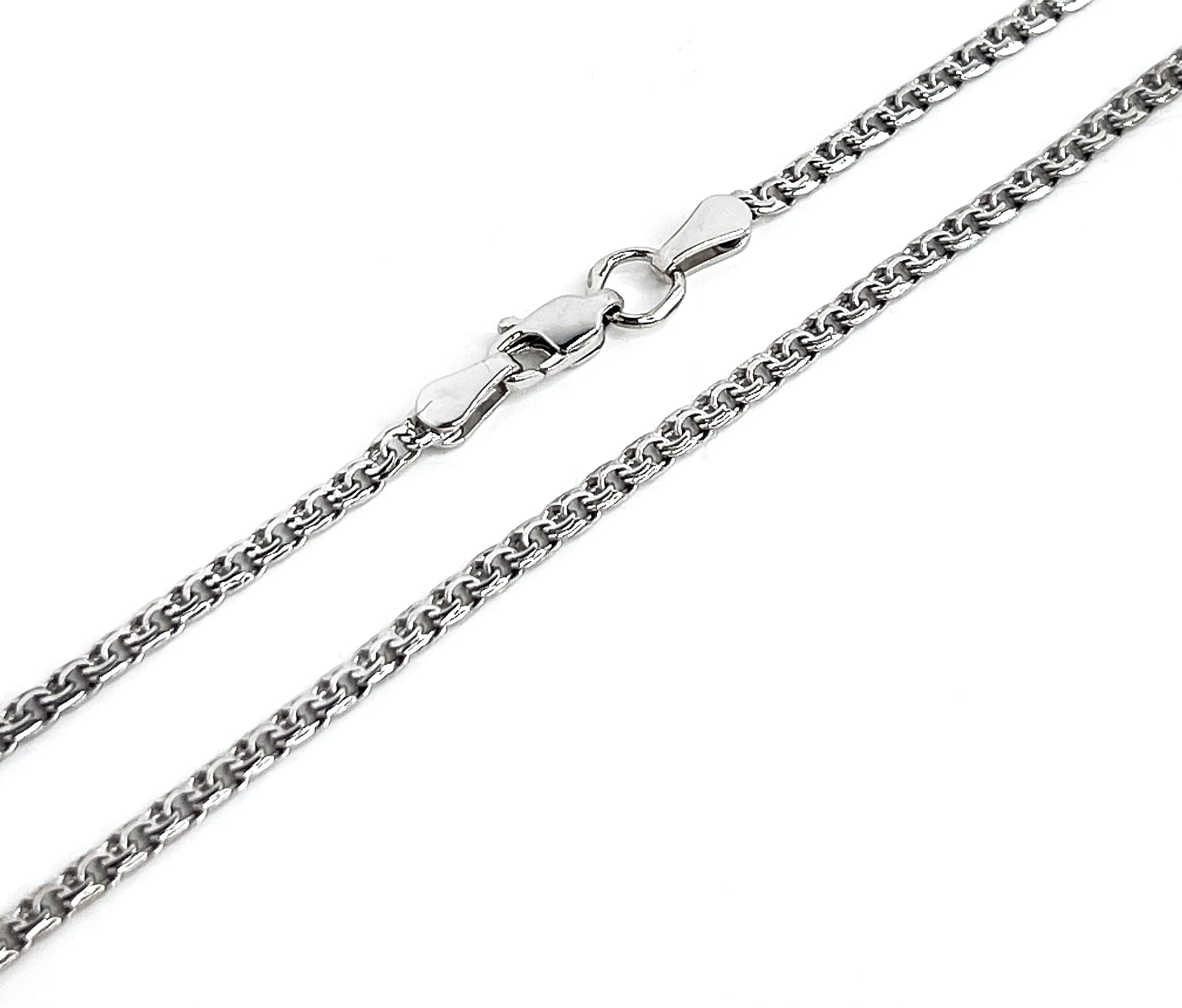 Ланцюжок плетіння арабський бісмарк з білого золота 201-0002.5