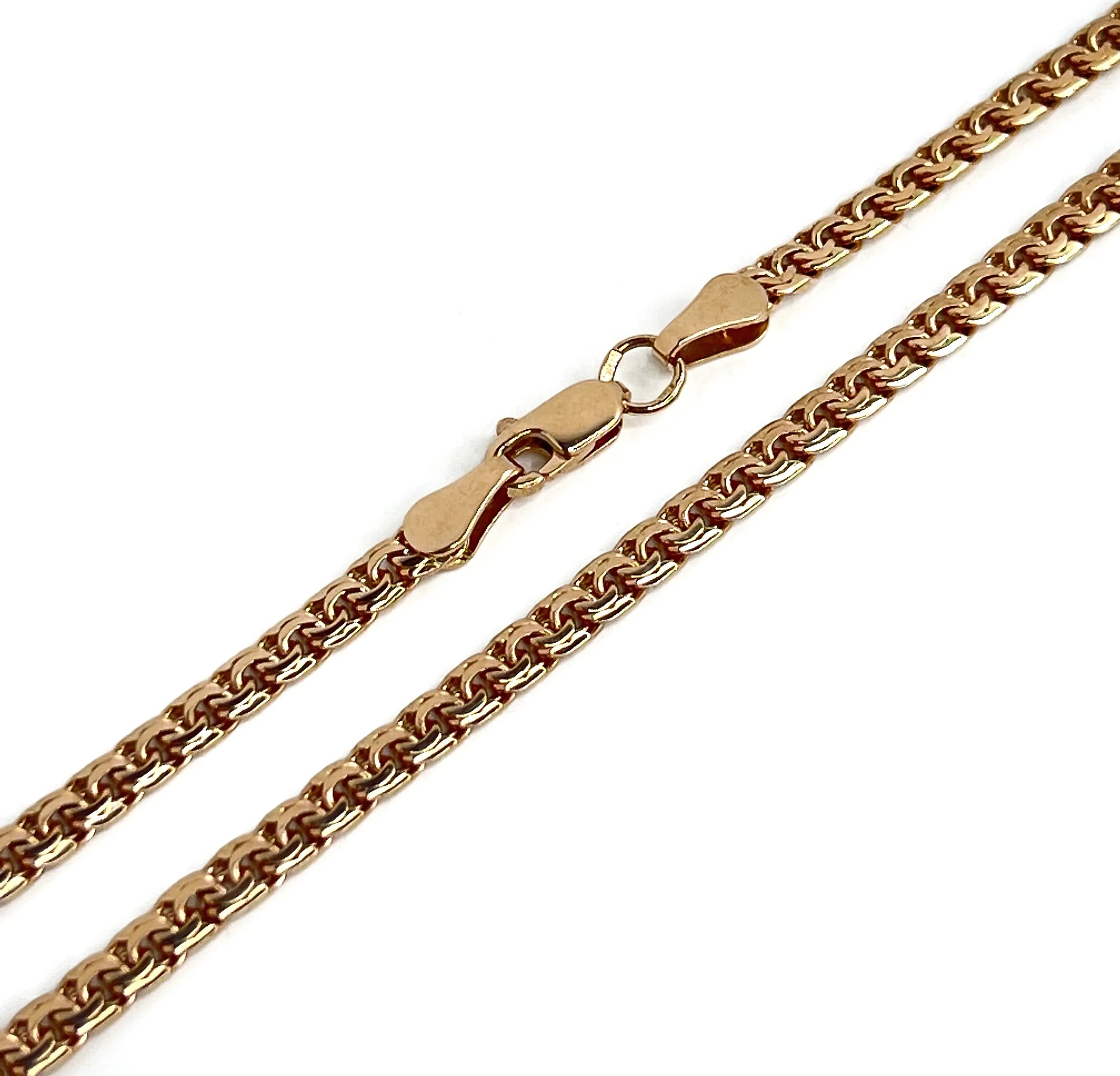 Ланцюжок арабський бісмарк з червоного золота 101-0002.16