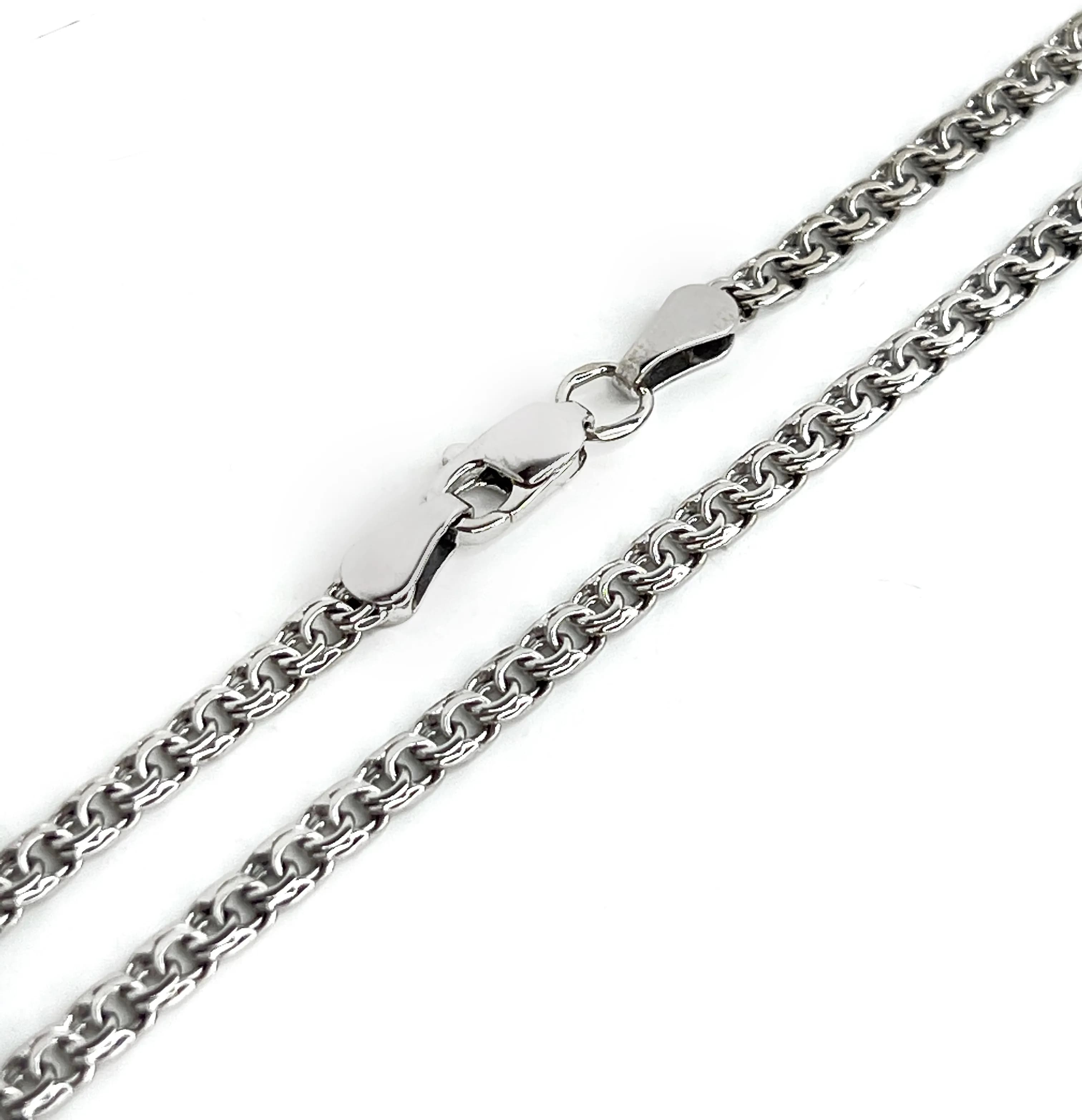 Ланцюжок арабський бісмарк з білого золота 201-0002.11