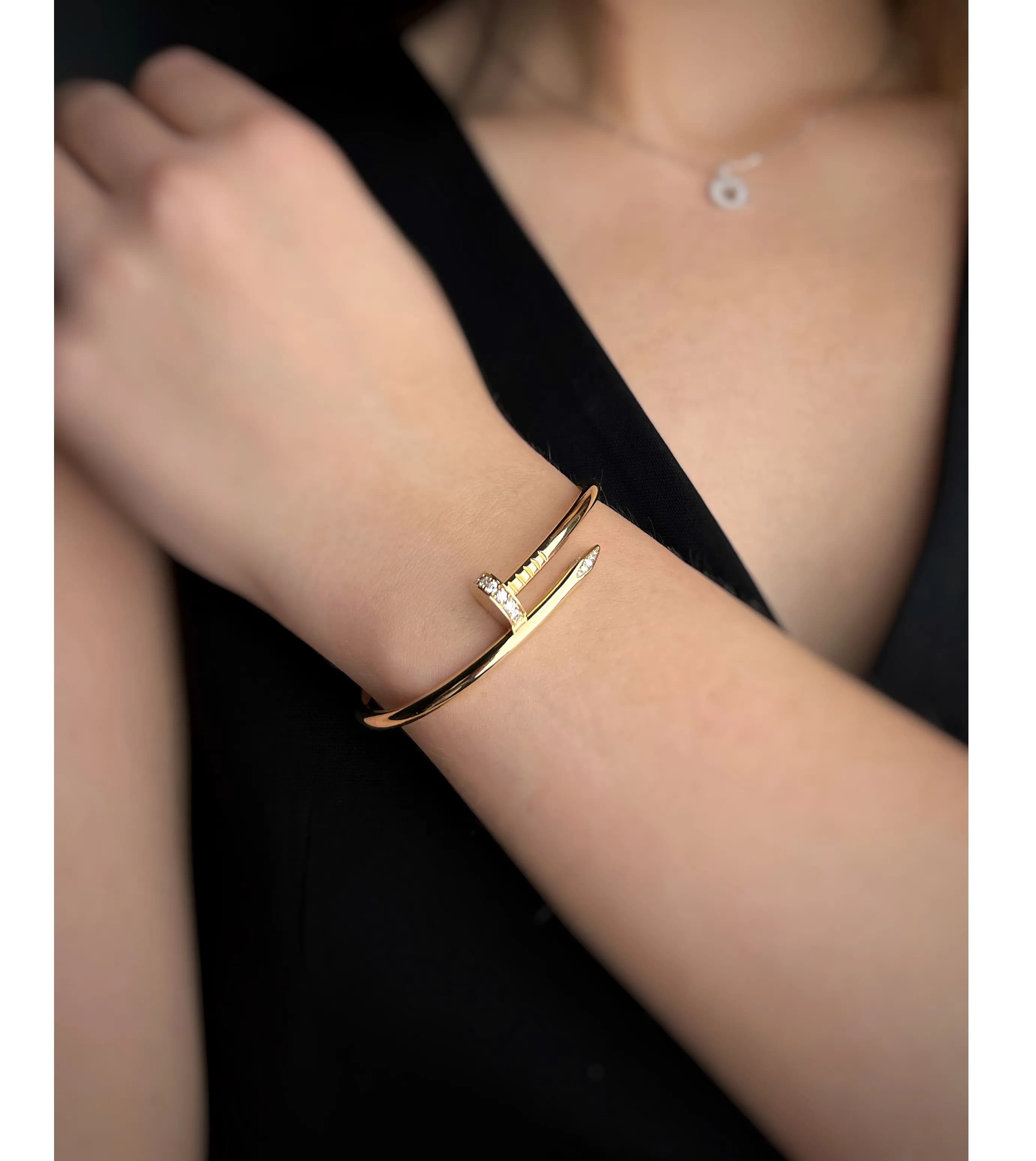 Браслет з діамантами "Шато" з жовтого золота18k