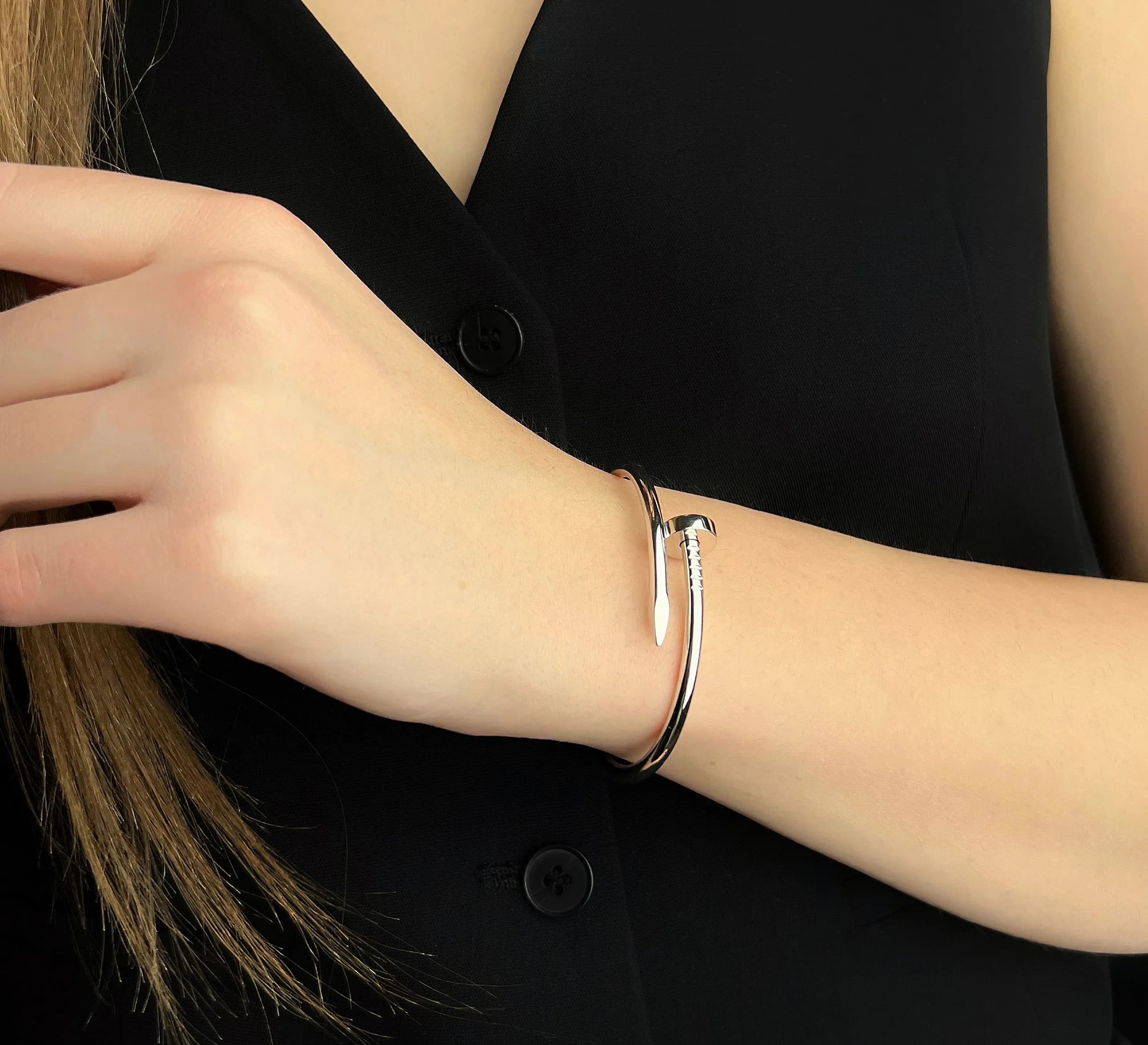 Браслет-цвях з білого золота "Шато" B20 14K