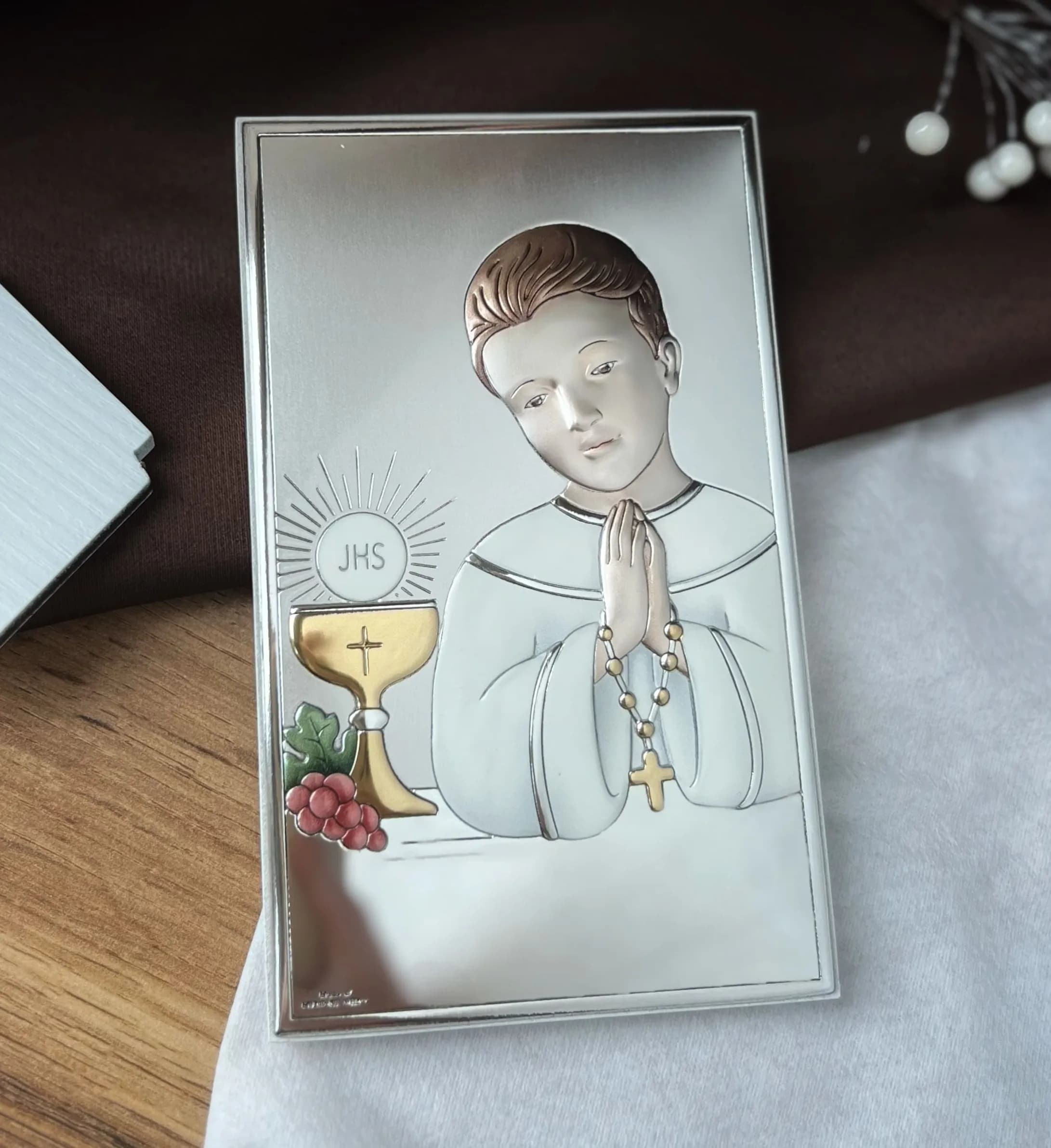 Ікона до Першого Причастя для хлопчика 81397 3xlcol