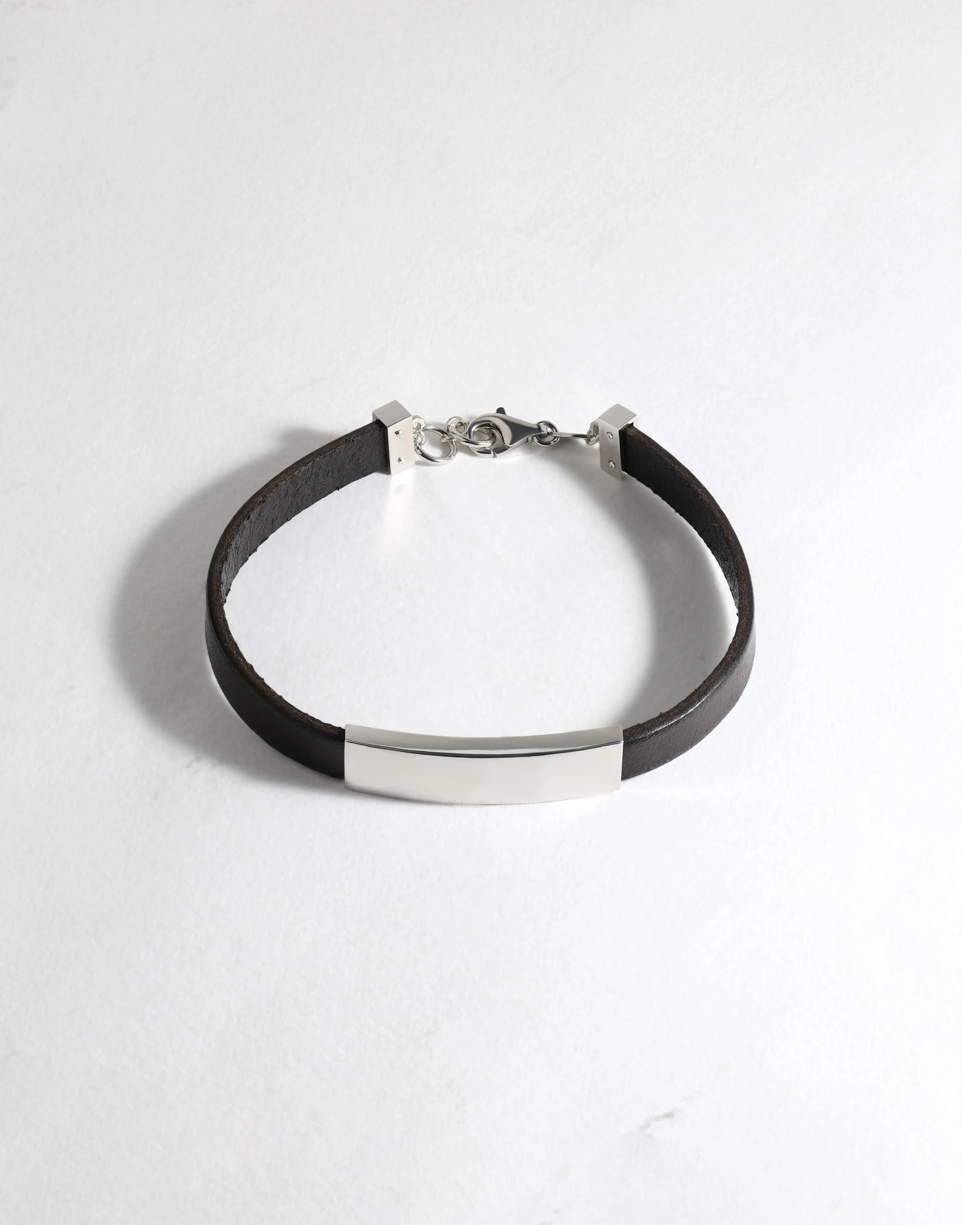 Срібний браслет з пластиною для гравірування LBL F1 B925 01