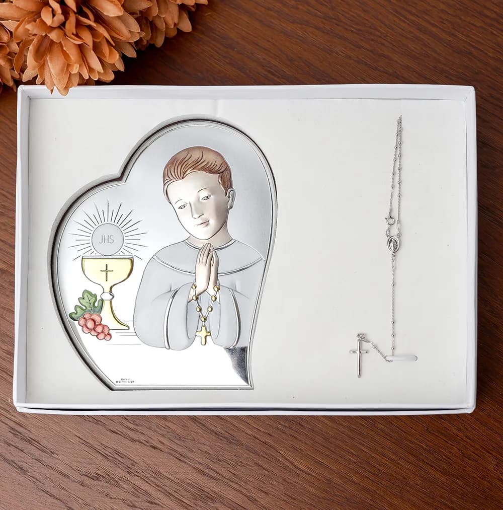 Набір до першого причастя для хлопчика ікона+вервиця 81093r 01.col N